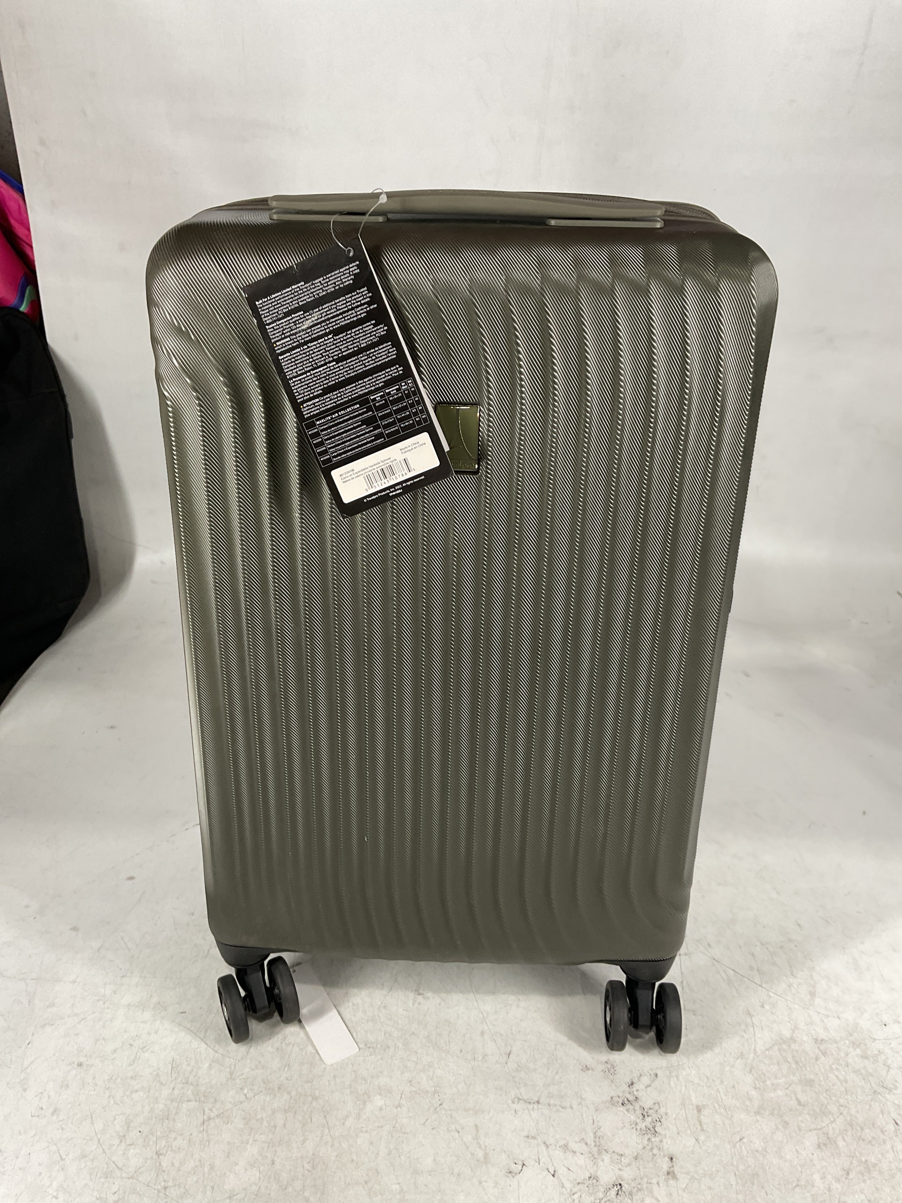Travelpro Maxlite Air Hardside Expandable Luggage, 8 Spinner Wheels, Lightweight Hard Shell Polycarbonate Slate Green Carry On 21 Inch U3