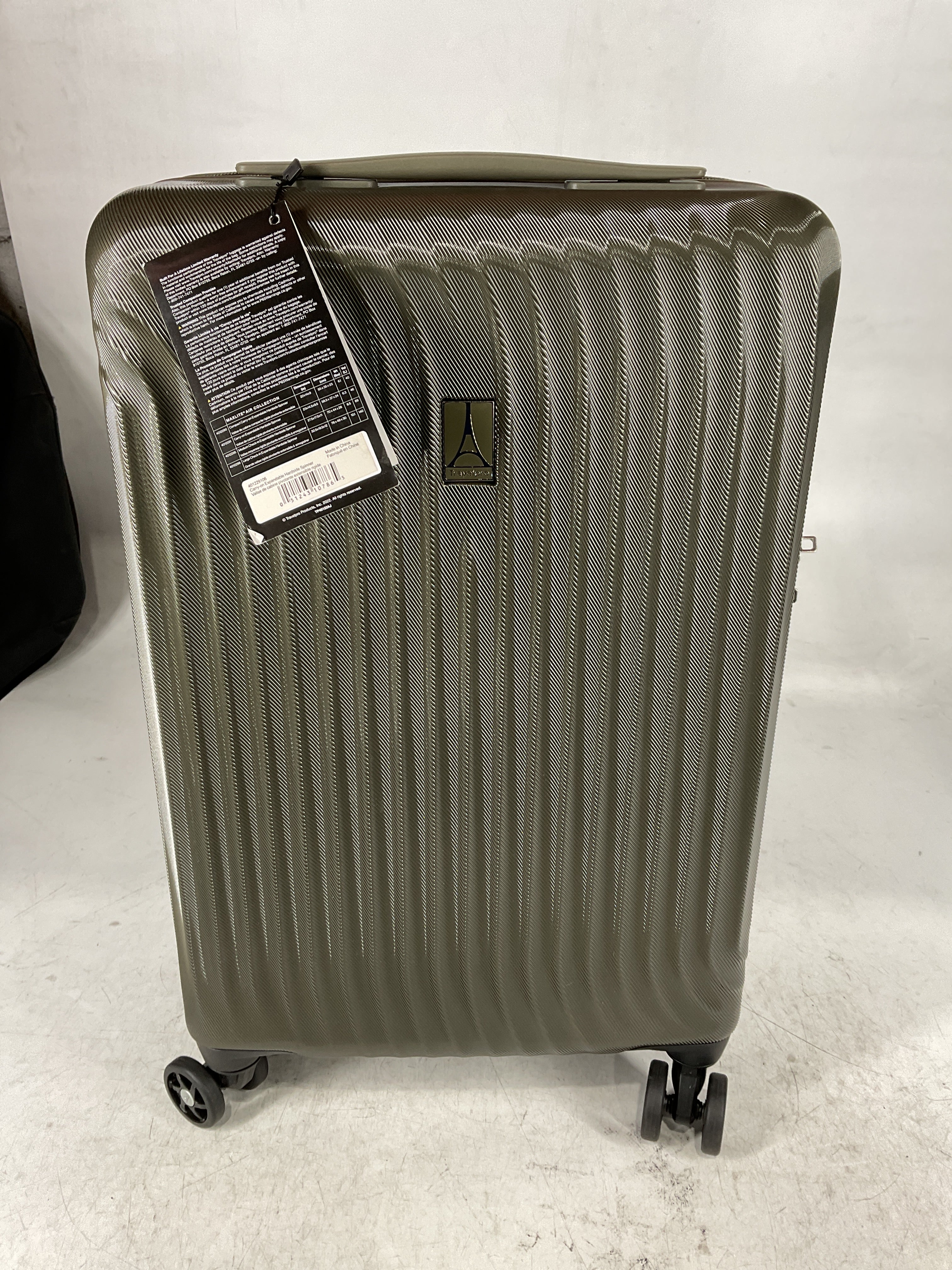 Travelpro Maxlite Air Hardside Expandable Luggage, 8 Spinner Wheels, Lightweight Hard Shell Polycarbonate Slate Green Carry On 21 Inch U5