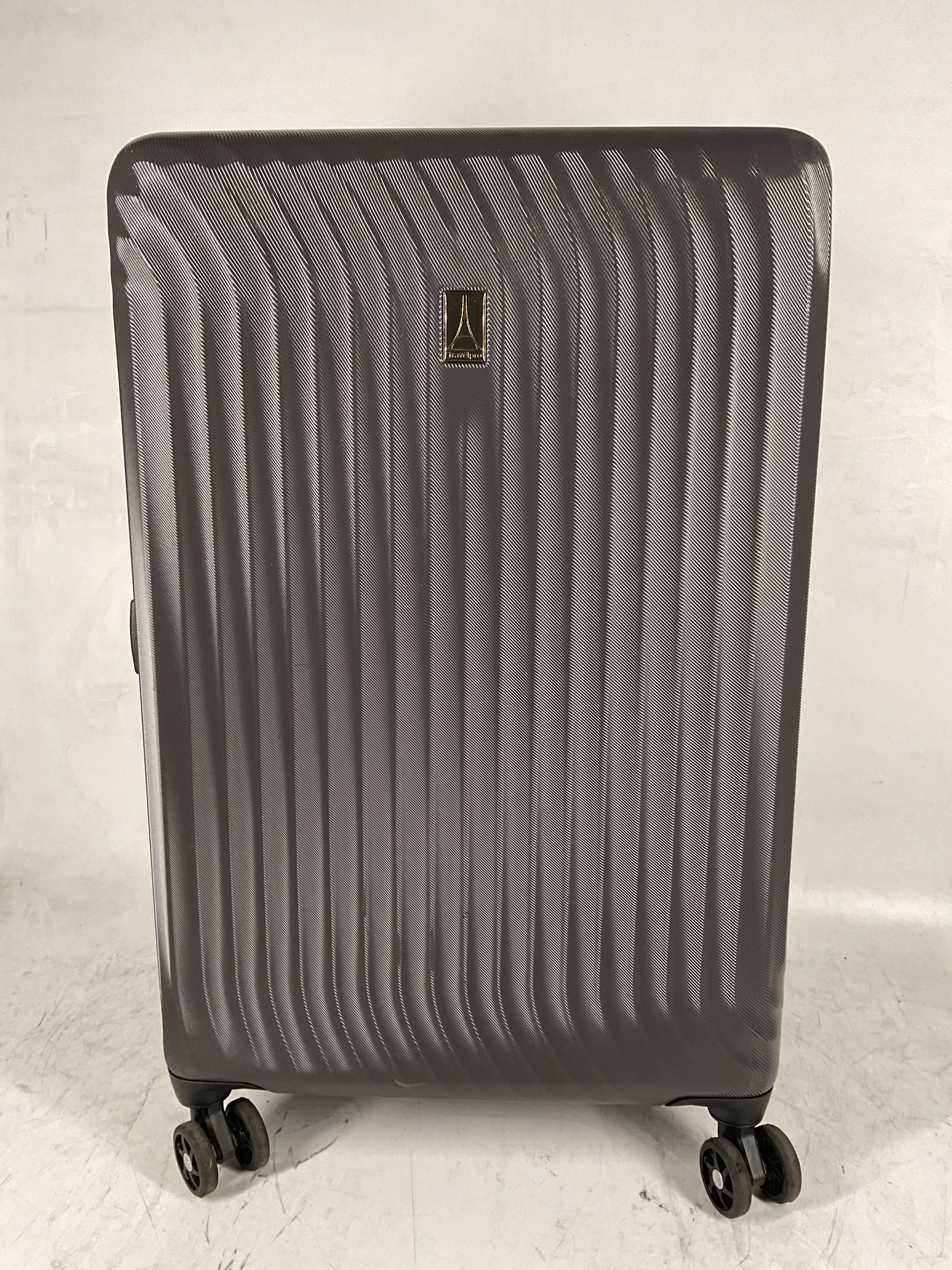 Travelpro Maxlite Air Hardside Expandable Luggage, 8 Spinner Wheels, Lightweight Hard Shell Polycarbonate Shadow Grey Checked Medium 25 Inch U6