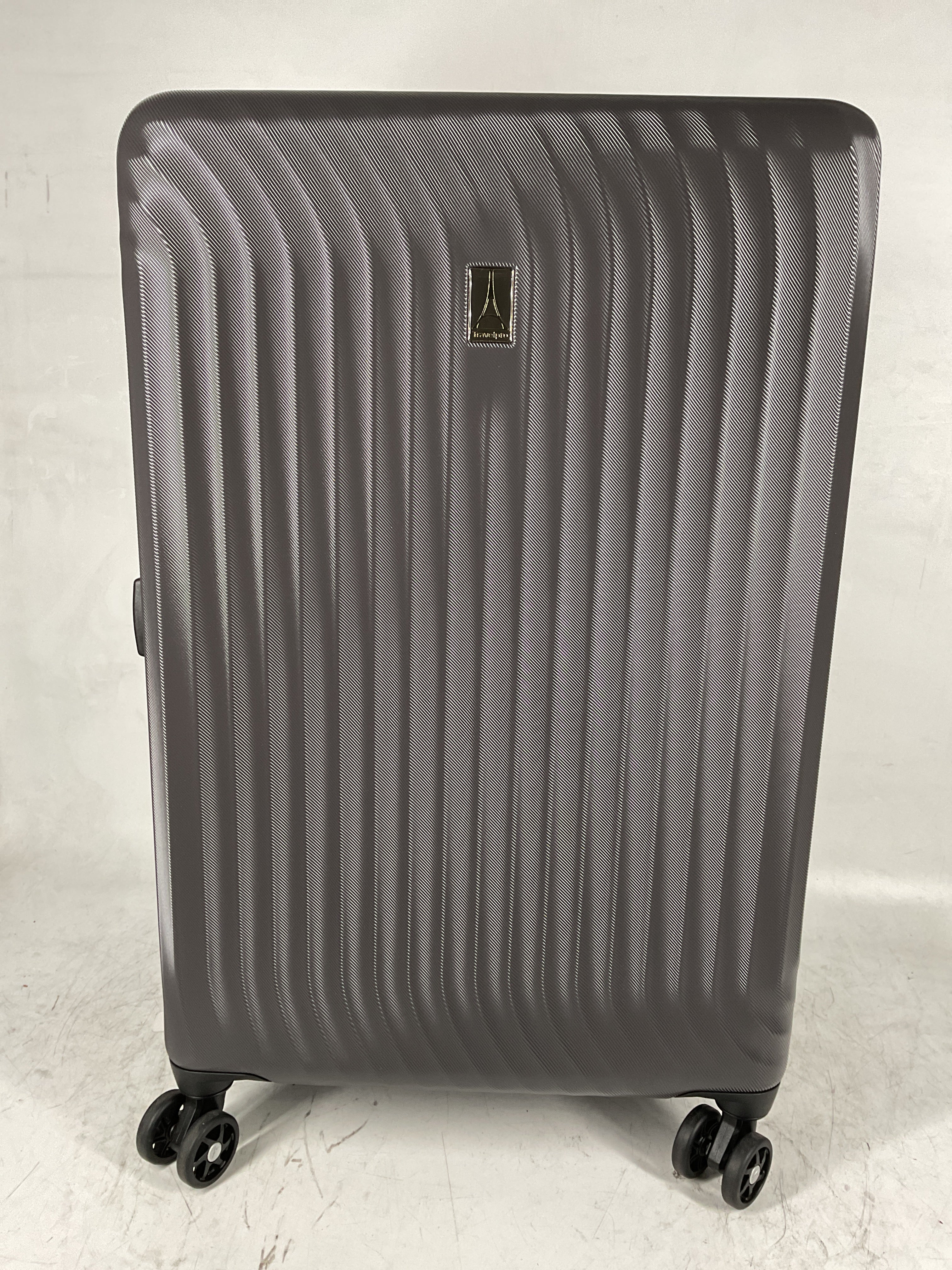 Travelpro Maxlite Air Hardside Expandable Luggage, 8 Spinner Wheels, Lightweight Hard Shell Polycarbonate Shadow Grey Checked Medium 25 Inch U7