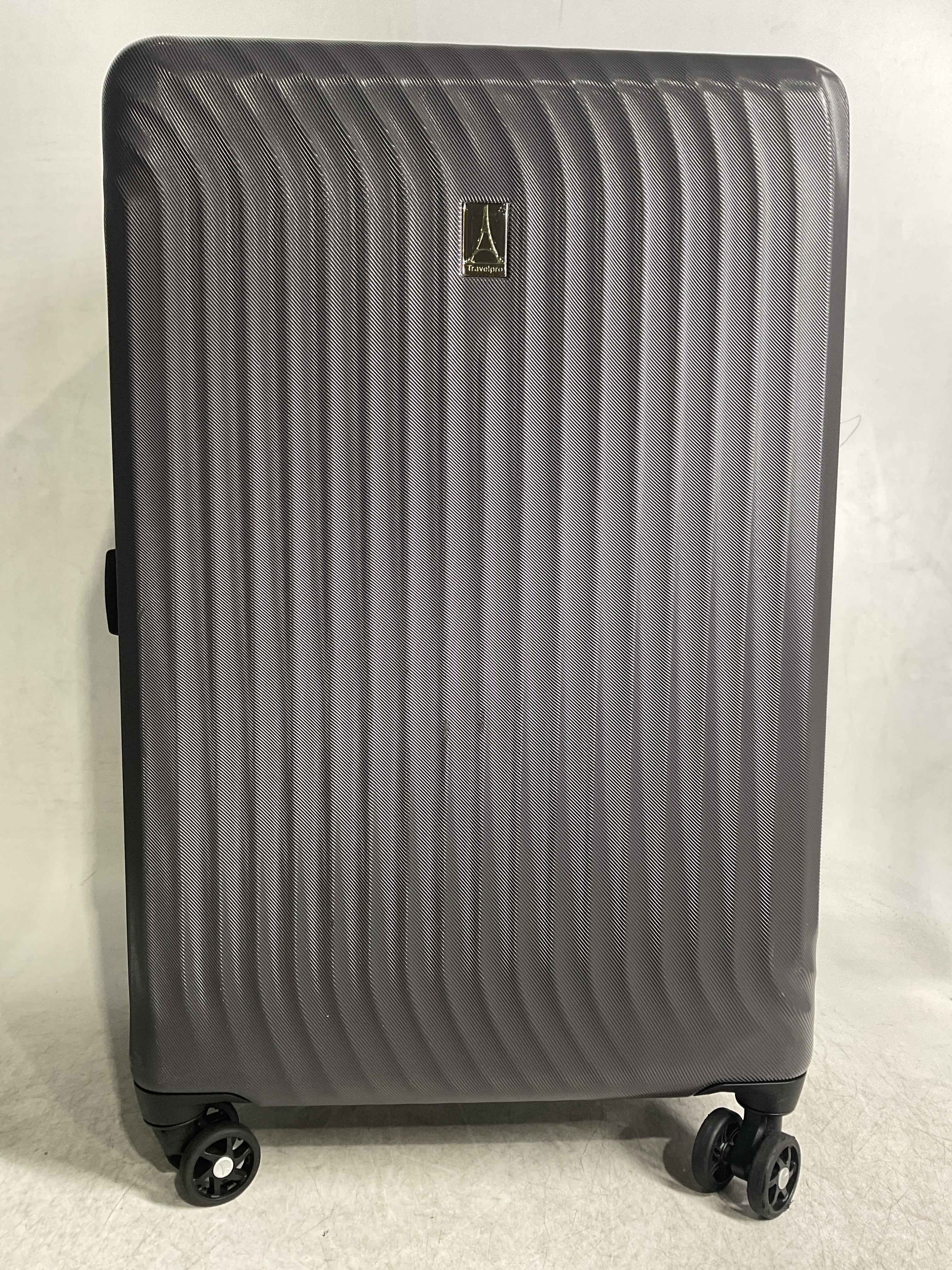 Travelpro Maxlite Air Hardside Expandable Luggage, 8 Spinner Wheels, Lightweight Hard Shell Polycarbonate ( Shadow Grey , Checked-Medium 25-Inch ) Shadow Grey Checked Medium 25 Inch U8