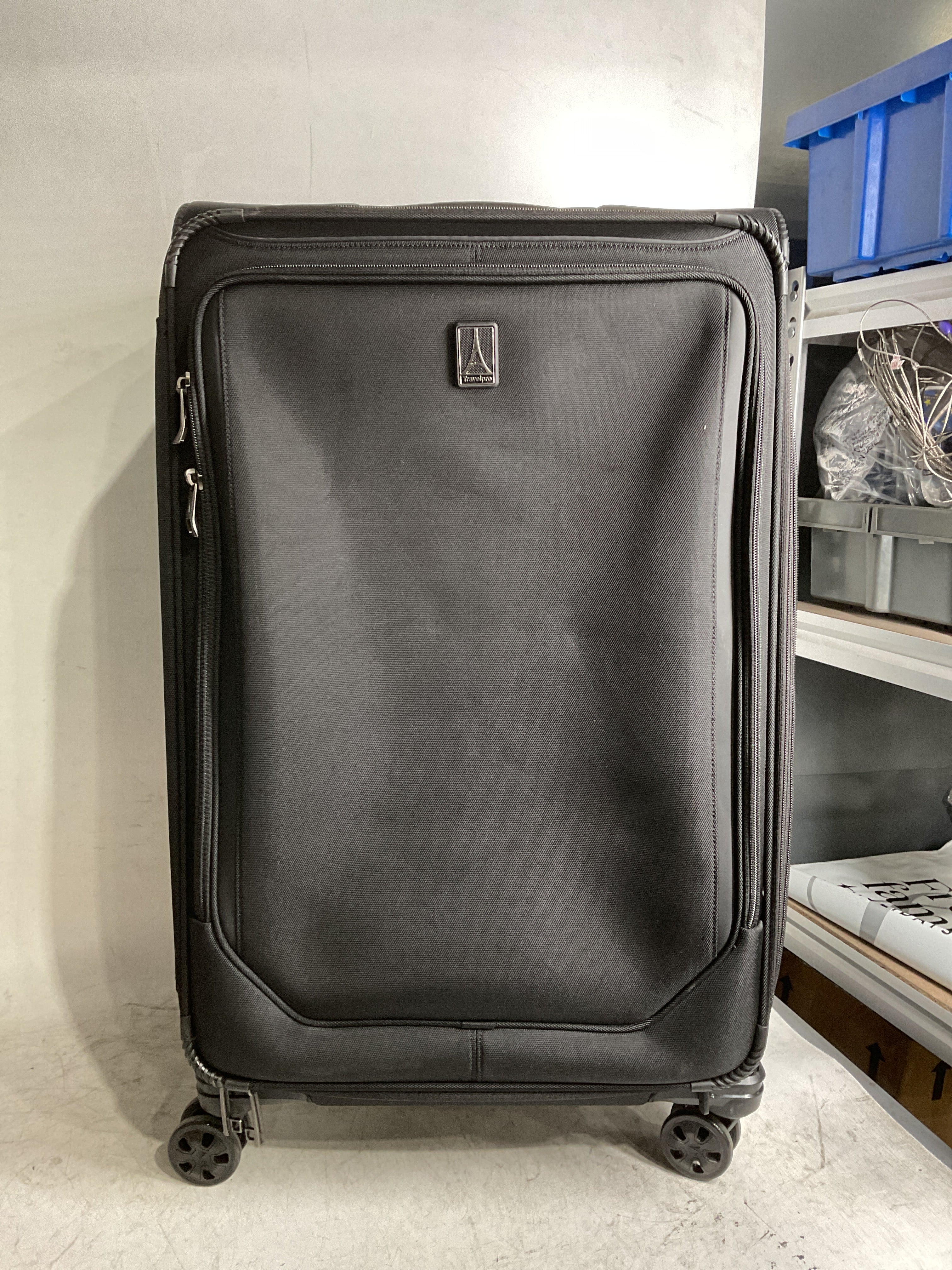 Travelpro Crew Classic Lightweight Softside Expandable Luggage, 2 Wheel Upright Rollaboard Suitcase, Men and Women ( Black , Checked Large 29-Inch ) Black Checked Large 29 Inch U1