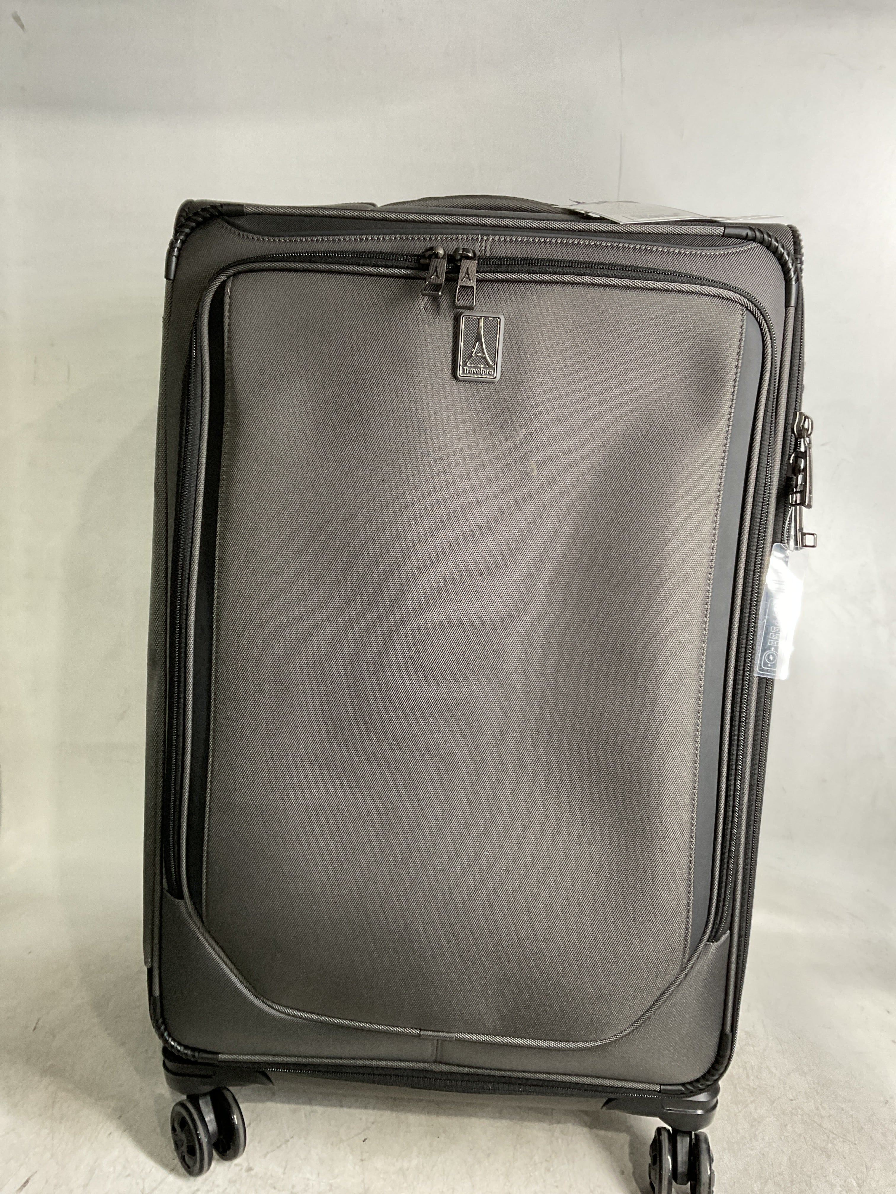 Travelpro Crew Classic Lightweight Softside Expandable Luggage, 2 Wheel Upright Rollaboard Suitcase, Men and Women ( Titanium Grey , Checked Large 29-Inch ) Titanium Grey Checked Large 29 Inch U3