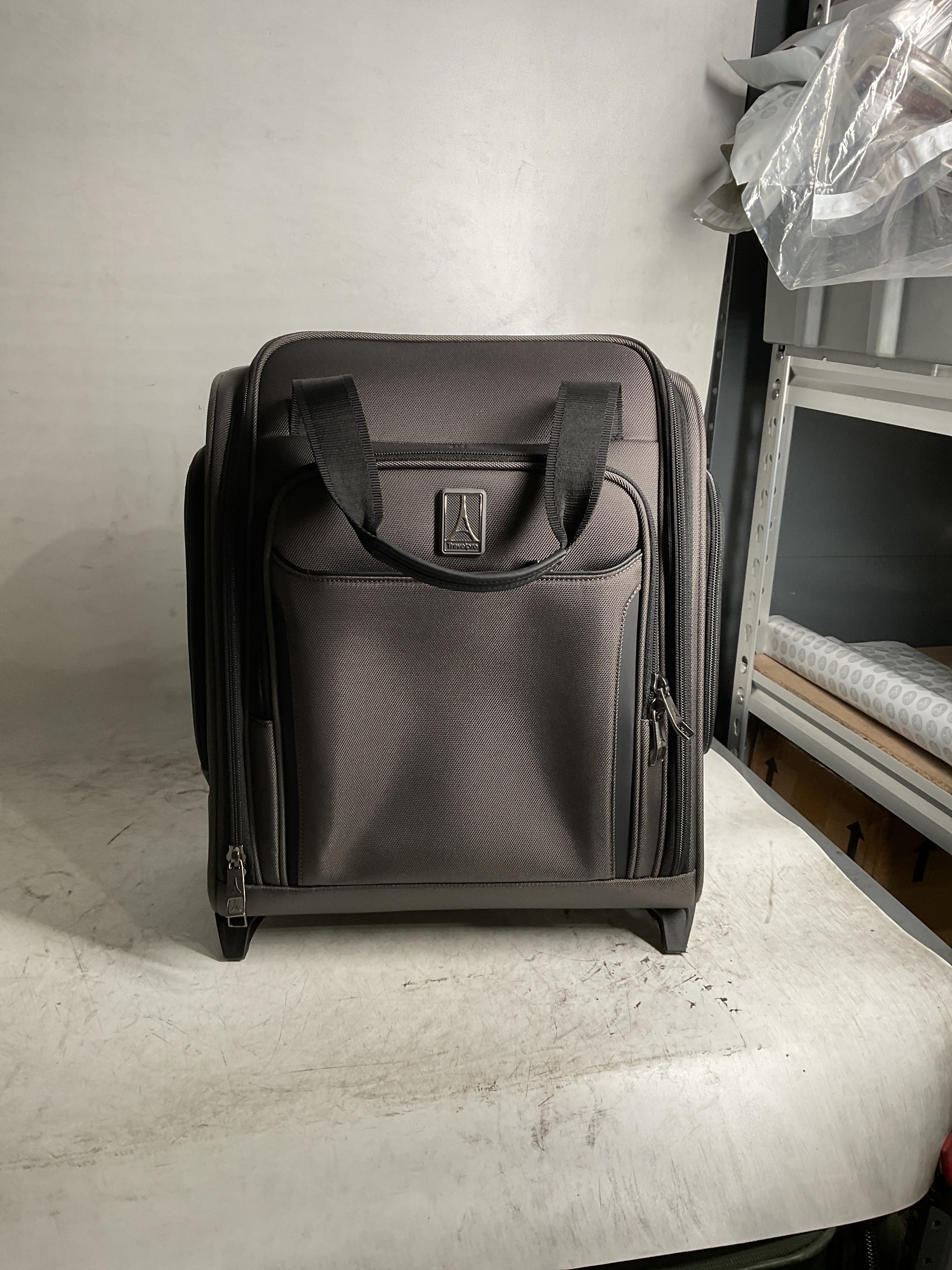 Travelpro Crew Classic Lightweight Softside Luggage, Rolling Underseat Carry on Bag, 14" Laptop or Tablet Sleeve, Men and Women, 17-Inch ( Titanium Grey , 17-Inch ) Titanium Grey 17 Inch U2