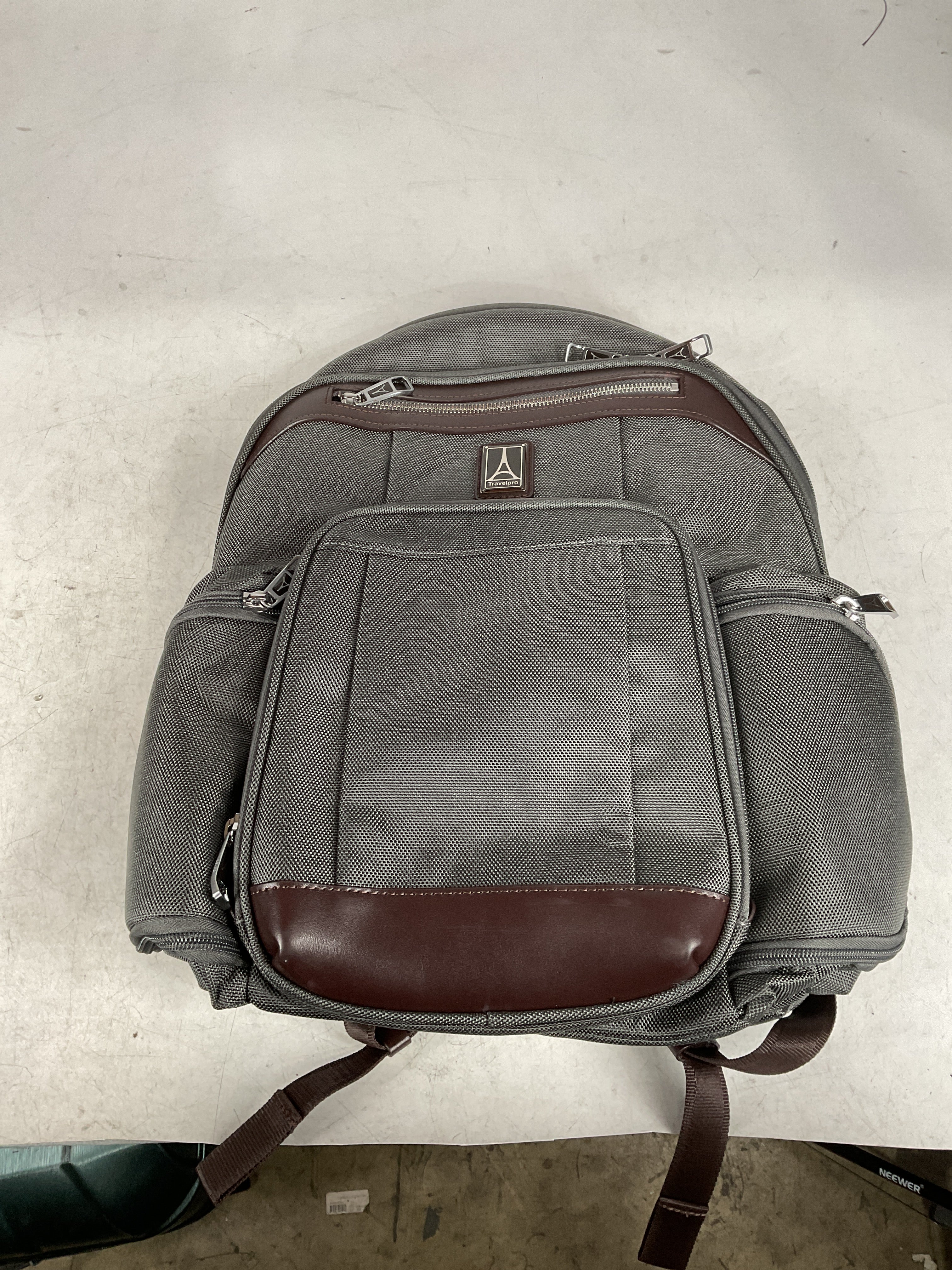 Travelpro Platinum Elite Business Laptop Backpack, Fits up to 17.5 Inch Laptop, Work School Travel, Men and Women Vintage Grey 17 5 Inch U1