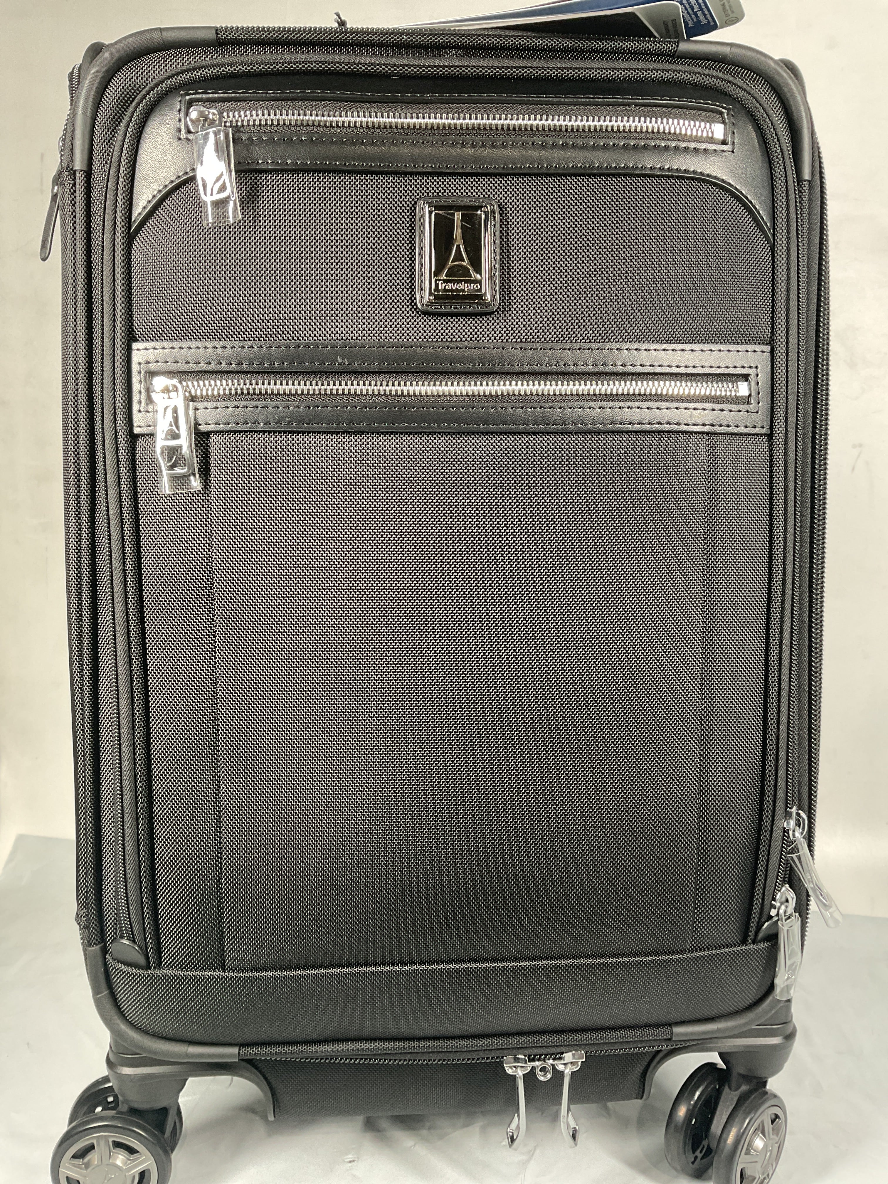Travelpro Platinum Elite Softside Expandable Checked Luggage, 8 Wheel Spinner Large Suitcase, TSA Lock, Men and Women ( Shadow Black , Carry-On 21-Inch ) Shadow Black Carry On 21 Inch U33