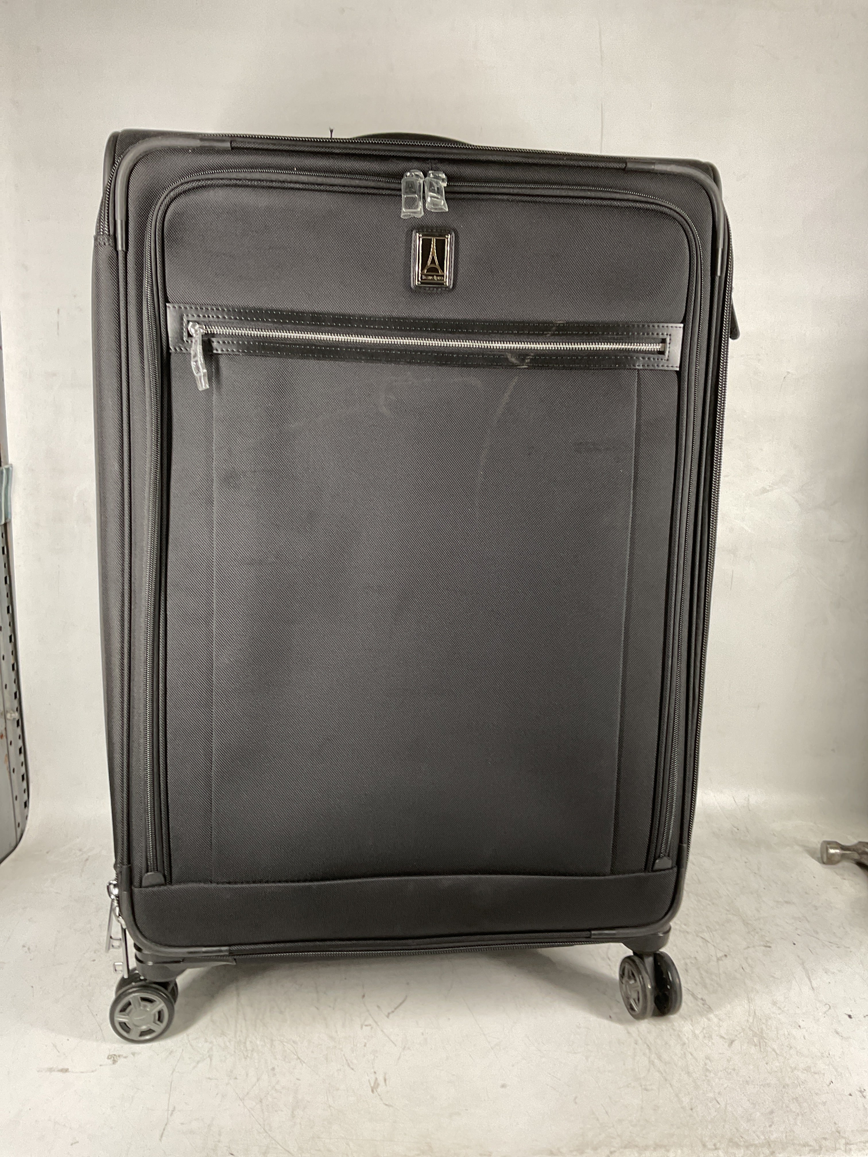 Travelpro Platinum Elite Softside Expandable Checked Luggage, 8 Wheel Spinner Large Suitcase, TSA Lock, Men and Women ( Shadow Black , Checked-Large 29-Inch ) Shadow Black Checked Large 29 Inch U10