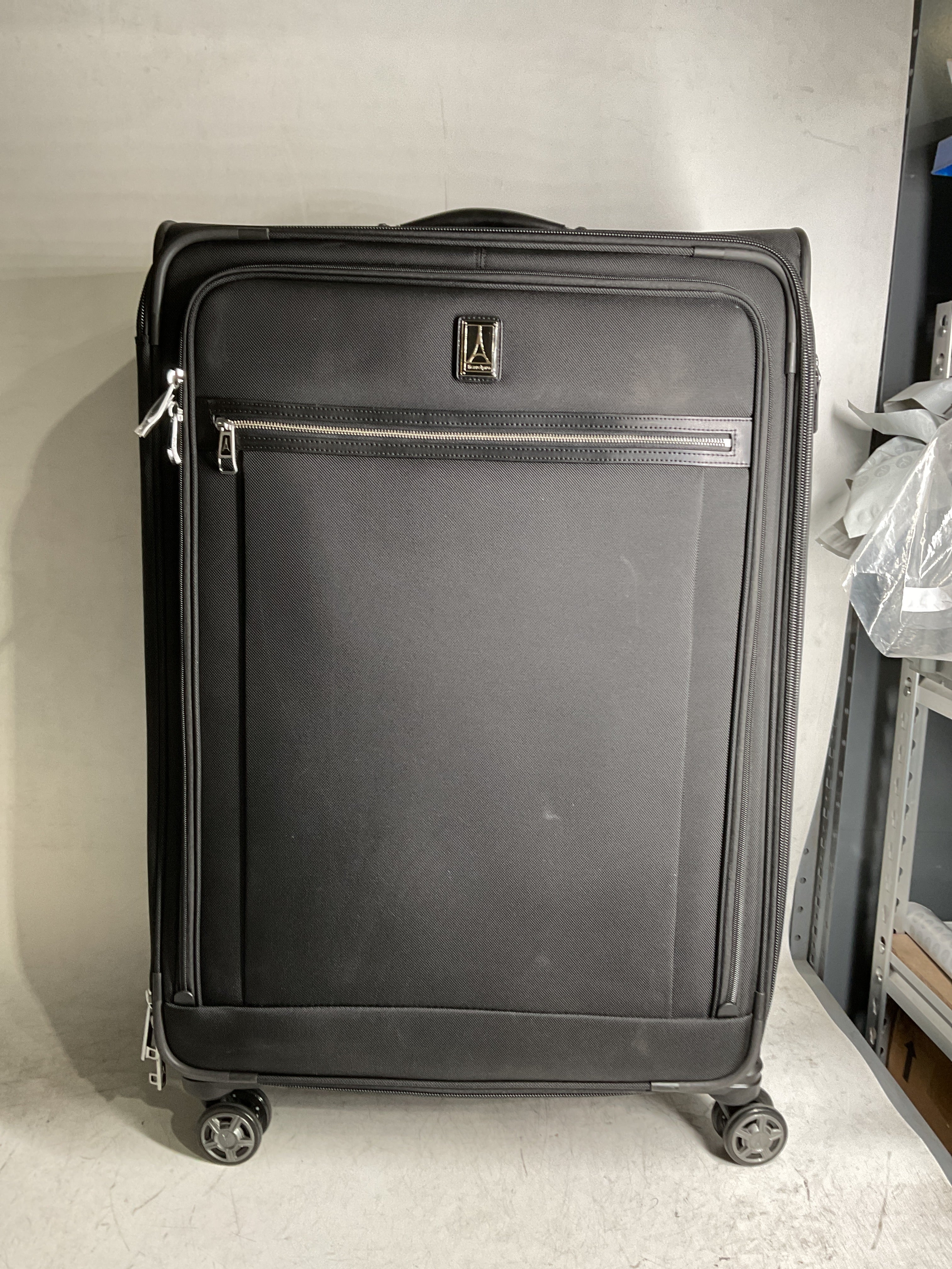 Travelpro Platinum Elite Softside Expandable Checked Luggage, 8 Wheel Spinner Large Suitcase, TSA Lock, Men and Women ( Shadow Black , Checked-Large 29-Inch ) Shadow Black Checked Large 29 Inch U13