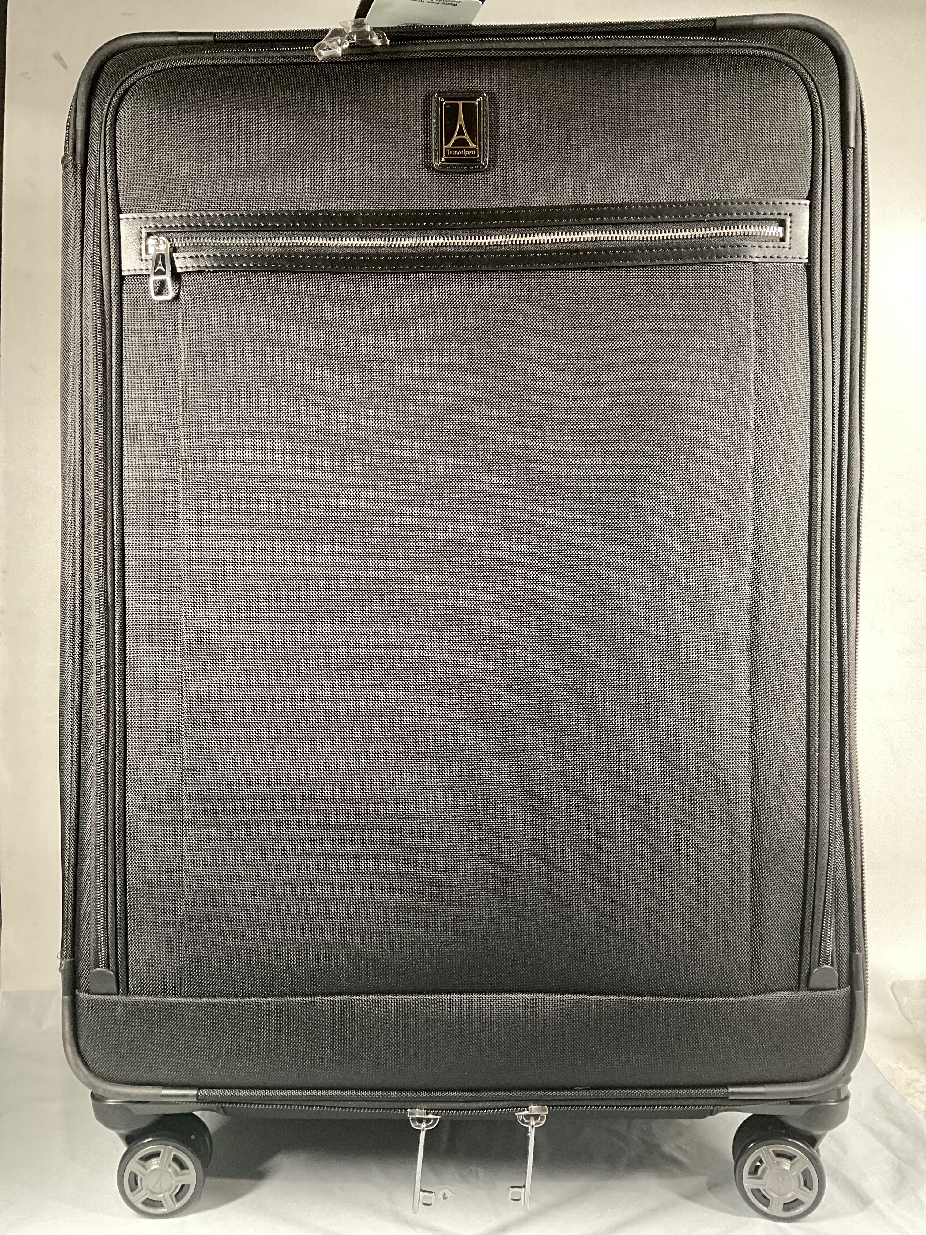Travelpro Platinum Elite Softside Expandable Checked Luggage, 8 Wheel Spinner Large Suitcase, TSA Lock, Men and Women ( Shadow Black , Checked-Large 29-Inch ) Shadow Black Checked Large 29 Inch U15