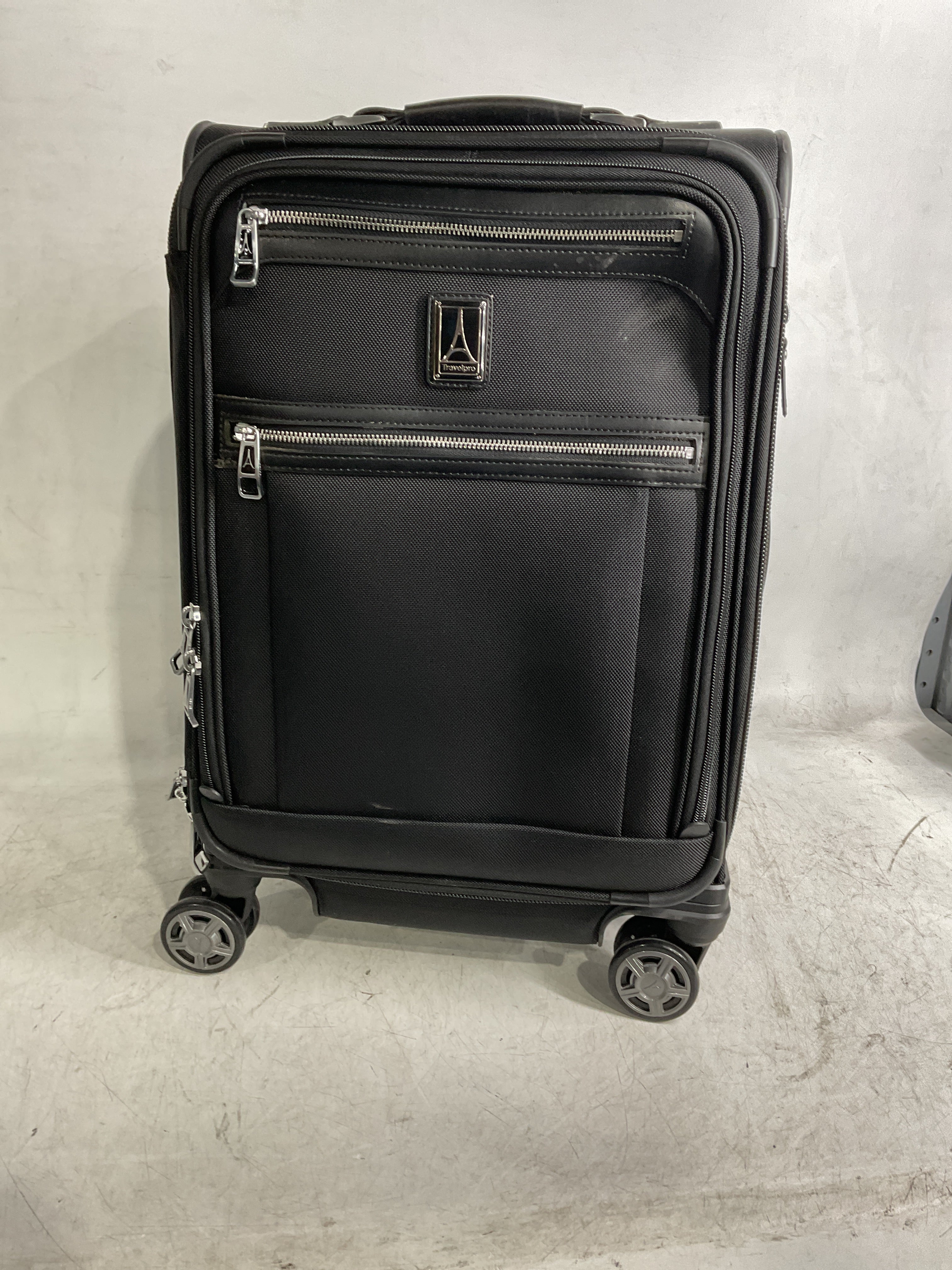 Travelpro Platinum Elite Softside Expandable Luggage, 8 Wheel Spinner Suitcase, USB Port, Fits up to 15" Laptop, Men and Women, Business Plus ( Shadow Black , Carry-On 20-Inch ) Shadow Black Carry On 20 Inch U5