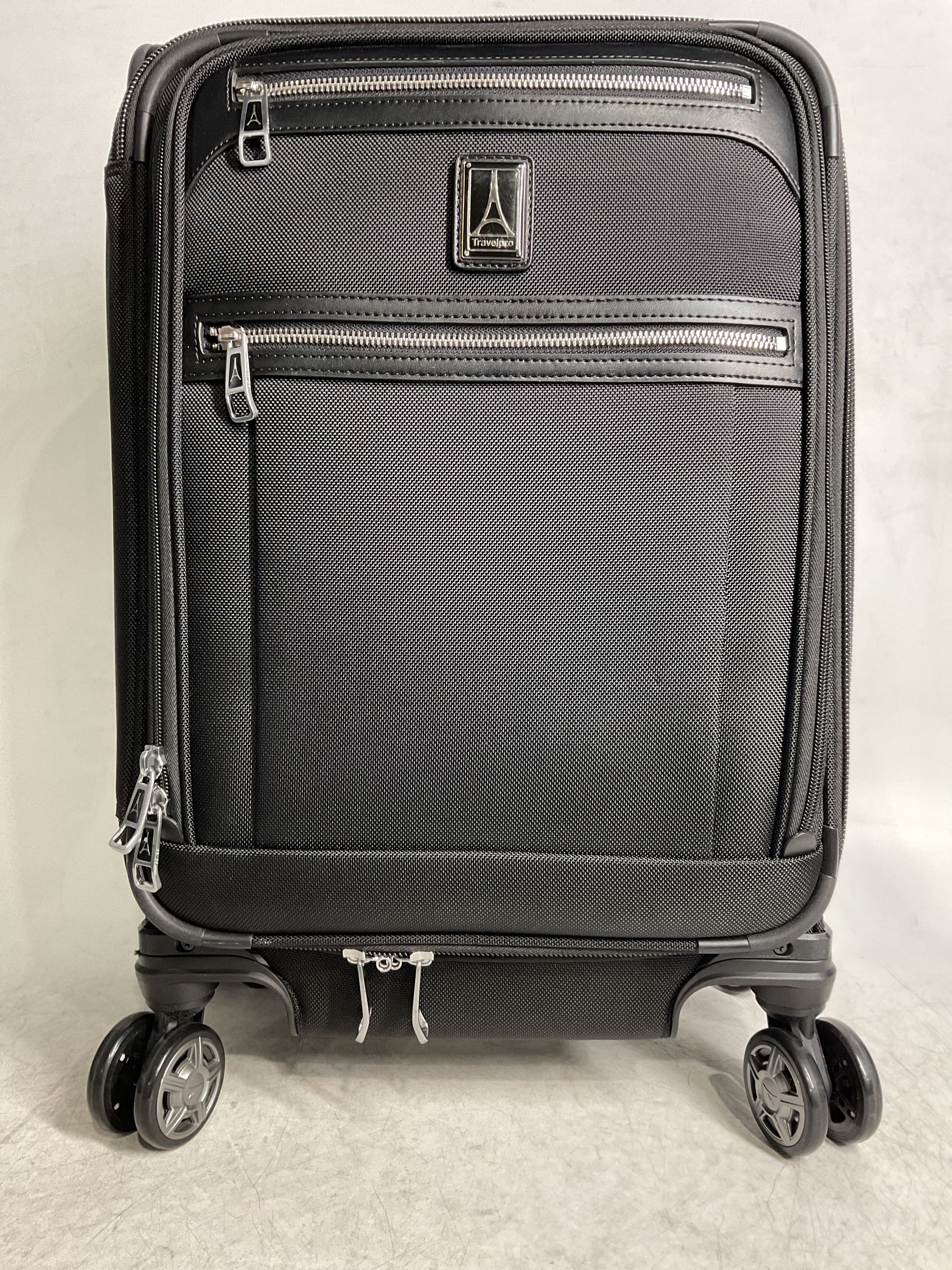 Travelpro Platinum Elite Softside Expandable Luggage, 8 Wheel Spinner Suitcase, USB Port, Fits up to 15" Laptop, Men and Women, Business Plus ( Shadow Black , Carry-On 20-Inch ) Shadow Black Carry On 20 Inch U6