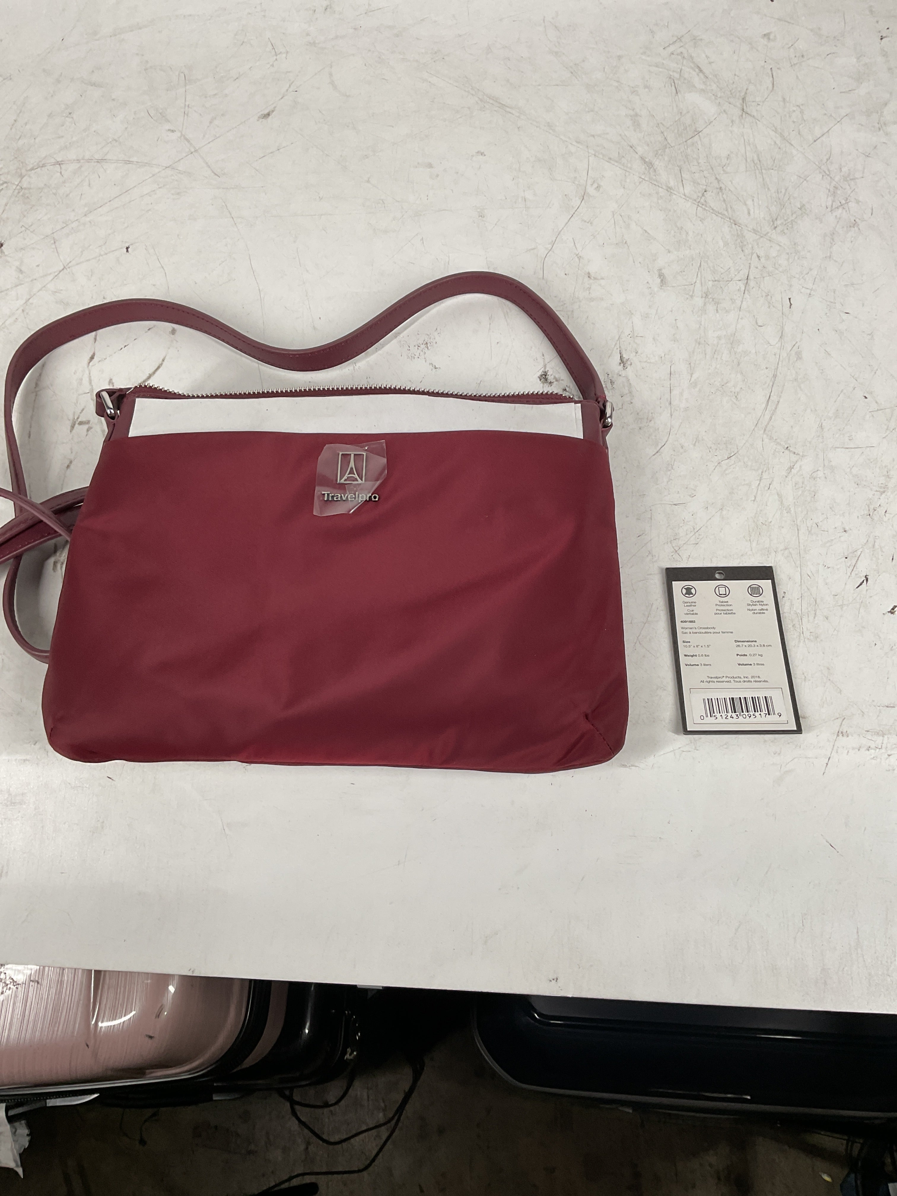 Travelpro Platinum Elite Women's Crossbody Bordeaux One Size U1