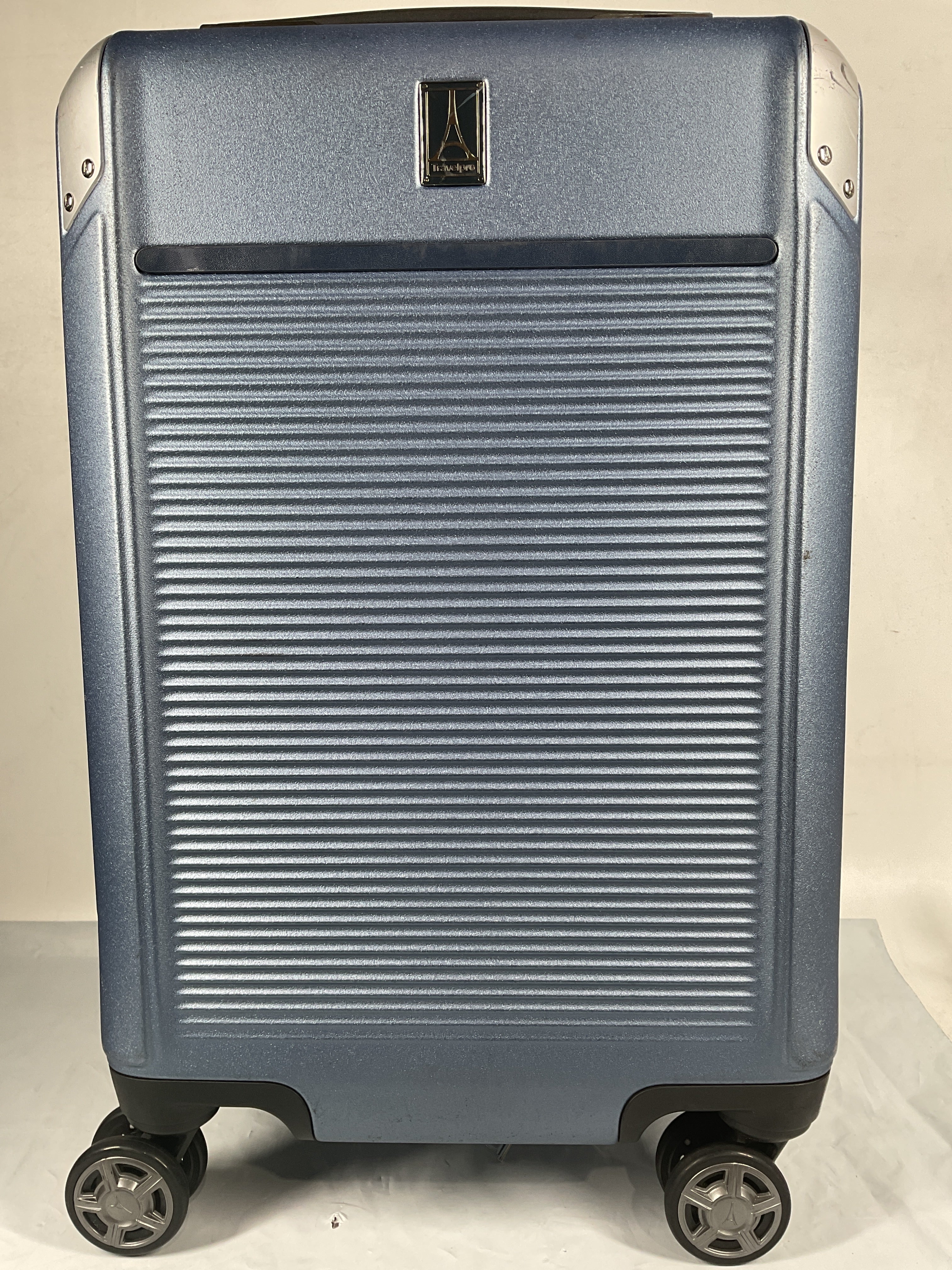 Travelpro Platinum Elite Hardside Expandable Spinner Wheel Luggage TSA Lock Hard Shell Polycarbonate Suitcase ( Dark Sky Blue , Carry-on 21-Inch ) Dark Sky Blue Carry On 21 Inch U3