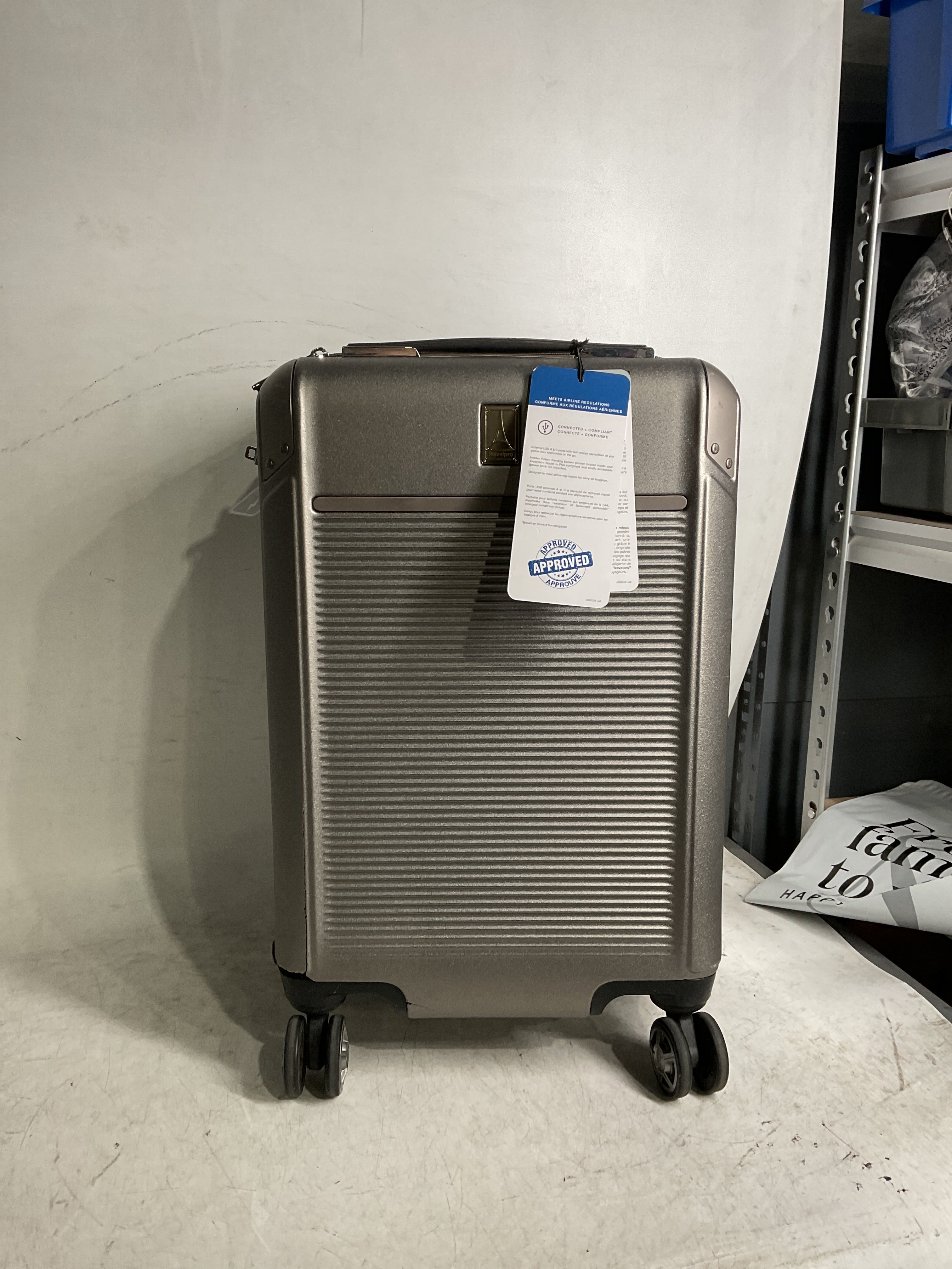 Travelpro Platinum Elite Hardside Expandable Spinner Wheel Luggage TSA Lock Hard Shell Polycarbonate Suitcase ( Metallic Sand , Carry-on 21-Inch ) Metallic Sand Carry On 21 Inch U2