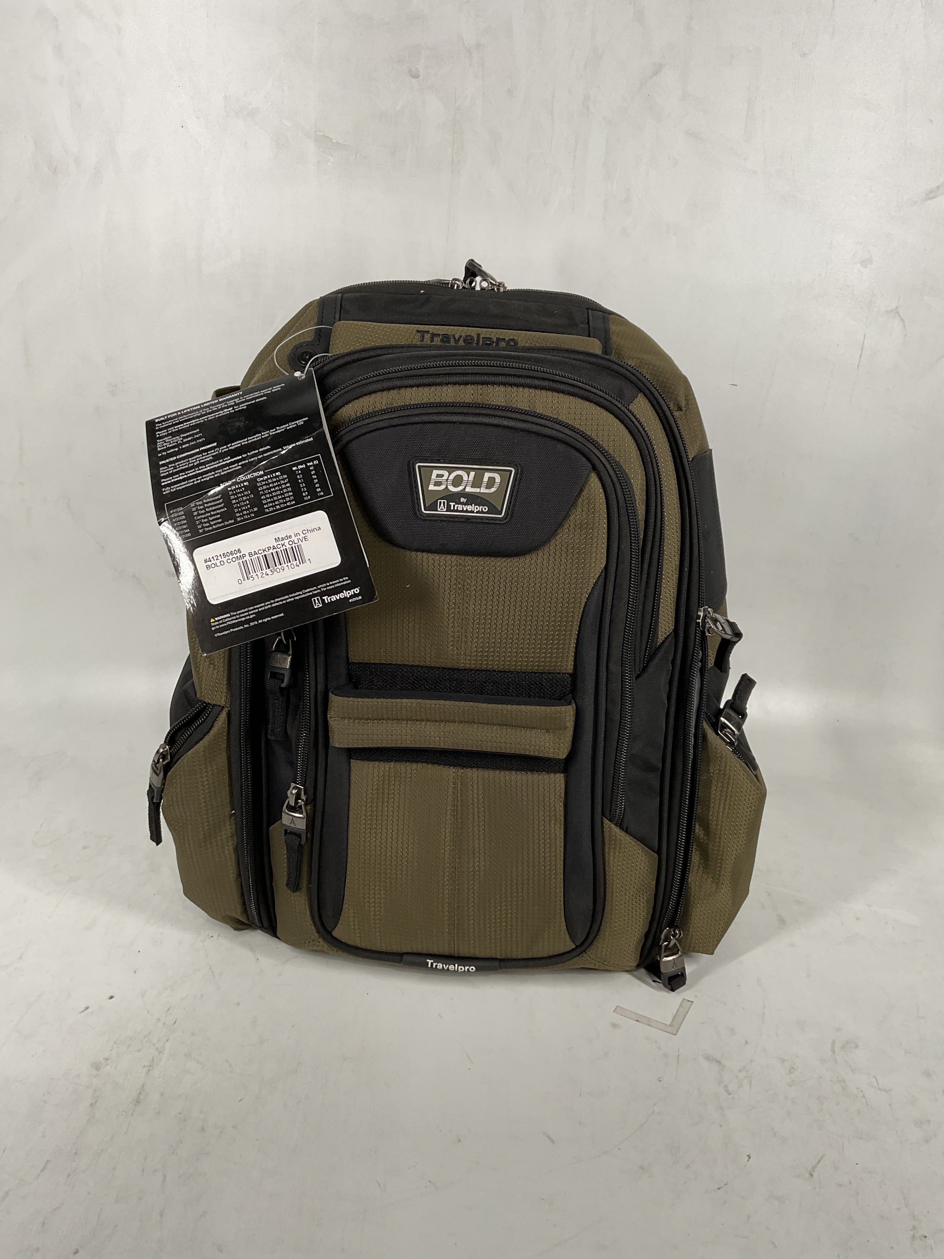 Travelpro Bold Lightweight Laptop Backpack Olive/Black One Size U2