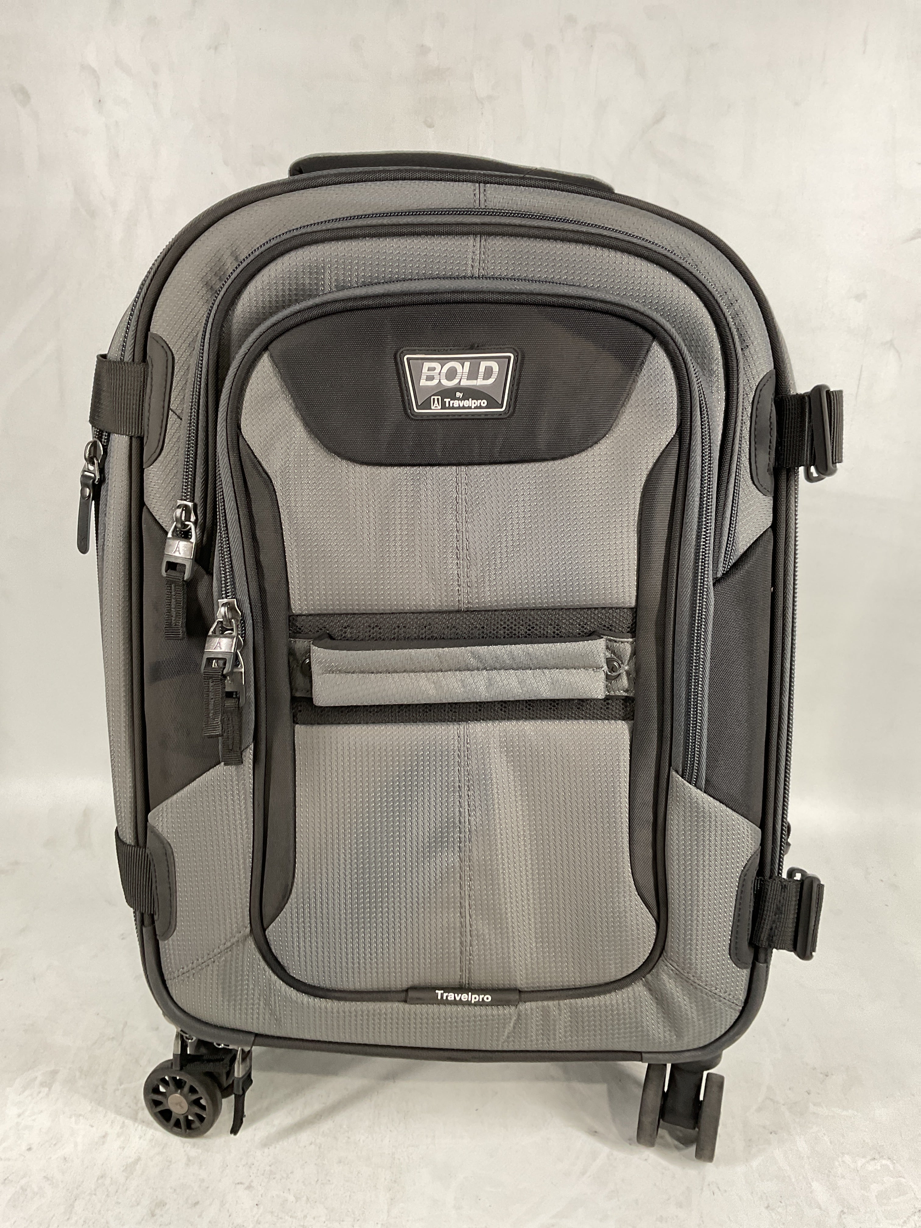 Travelpro Bold-Softside Expandable Luggage with Spinner Wheels Grey/Black Carry On 21 Inch U1