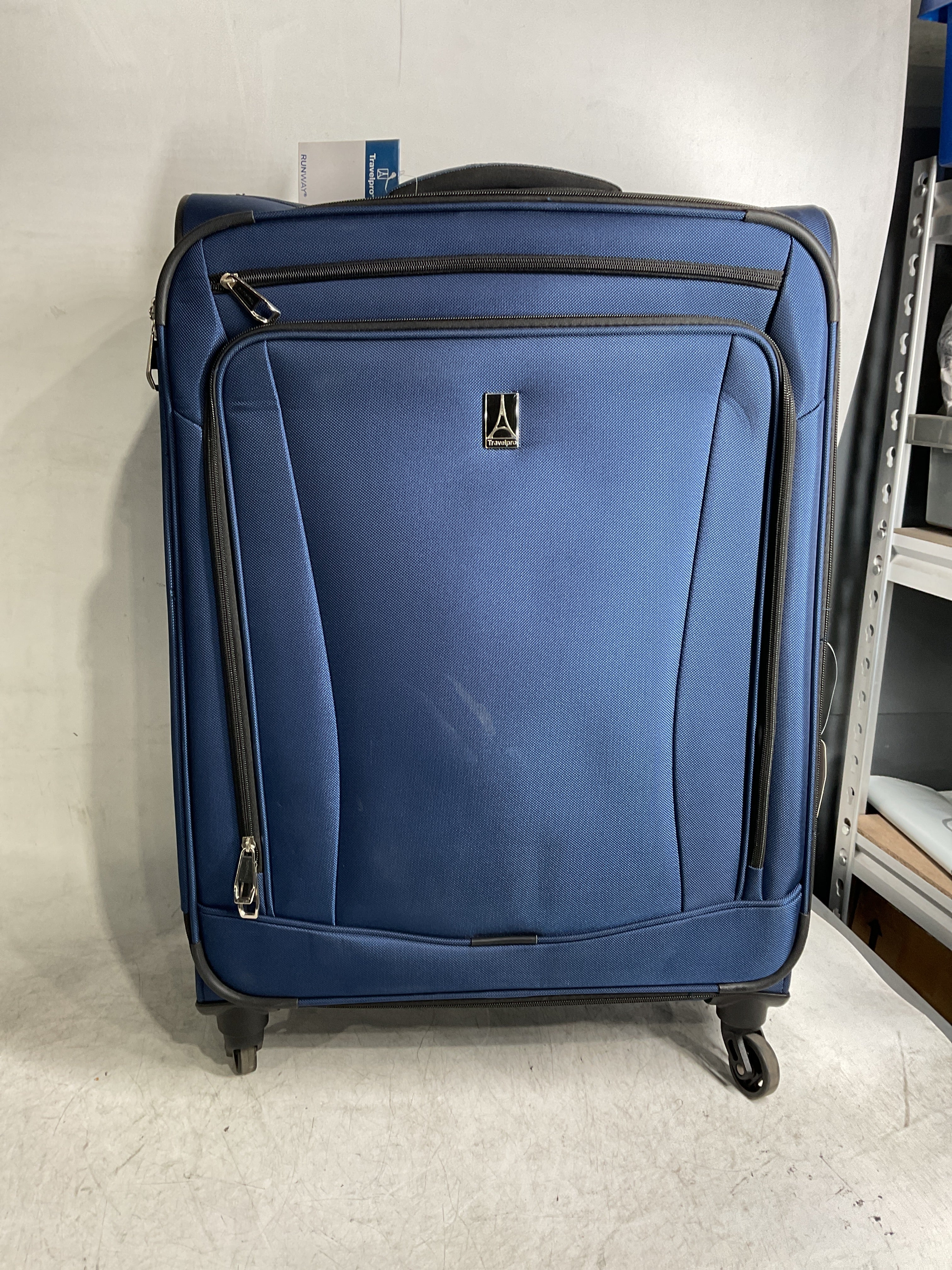Travelpro Runway Softside Luggage Sets, Carry-on & Convertible Medium to Large Check-in Expandable Luggage, 4 Spinner Wheels, Softside Suitcase, Men and Women ( Blue , Carry-on/Medium-Large Check-in ) Blue Carry On Medium Large Check In U1