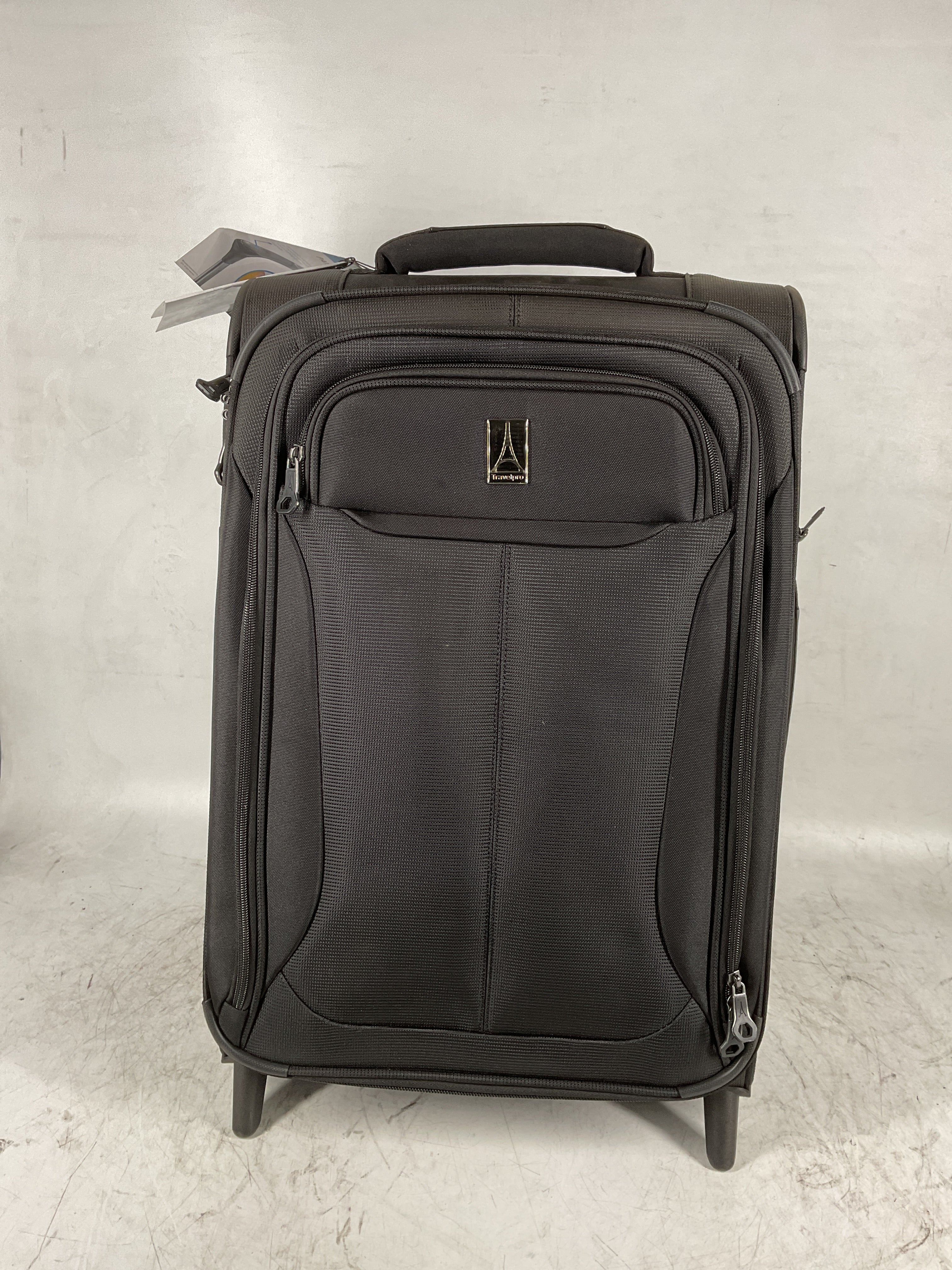 Travelpro Tourlite Softside Expandable Upright 2 Wheel Luggage, Lightweight Suitcase, Men and Women ( Black , One Size ) Black One Size U15