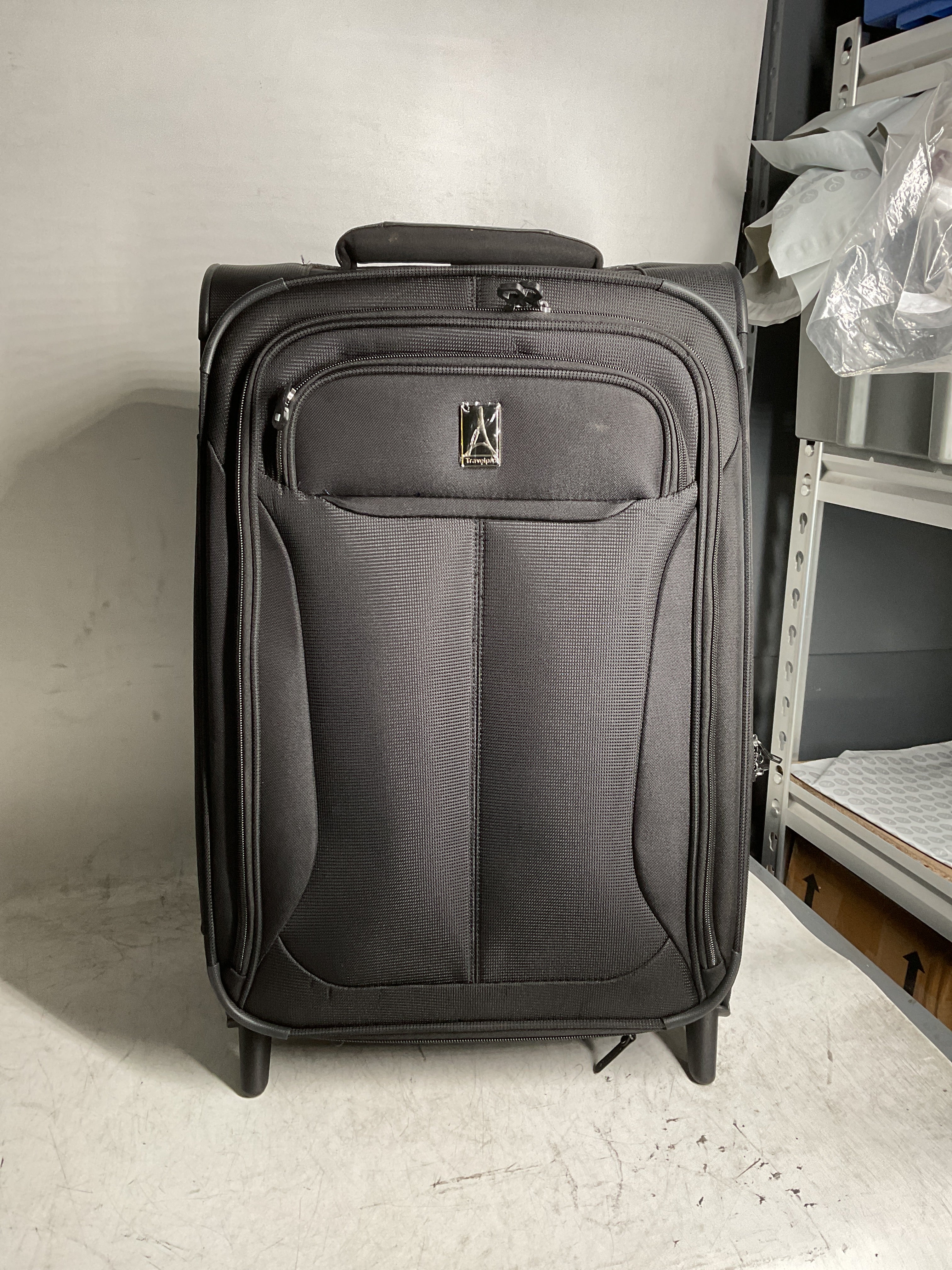 Travelpro Tourlite Softside Expandable Upright 2 Wheel Luggage, Lightweight Suitcase, Men and Women ( Black , Carry-on 22-Inch ) Black Carry On 22 Inch U18