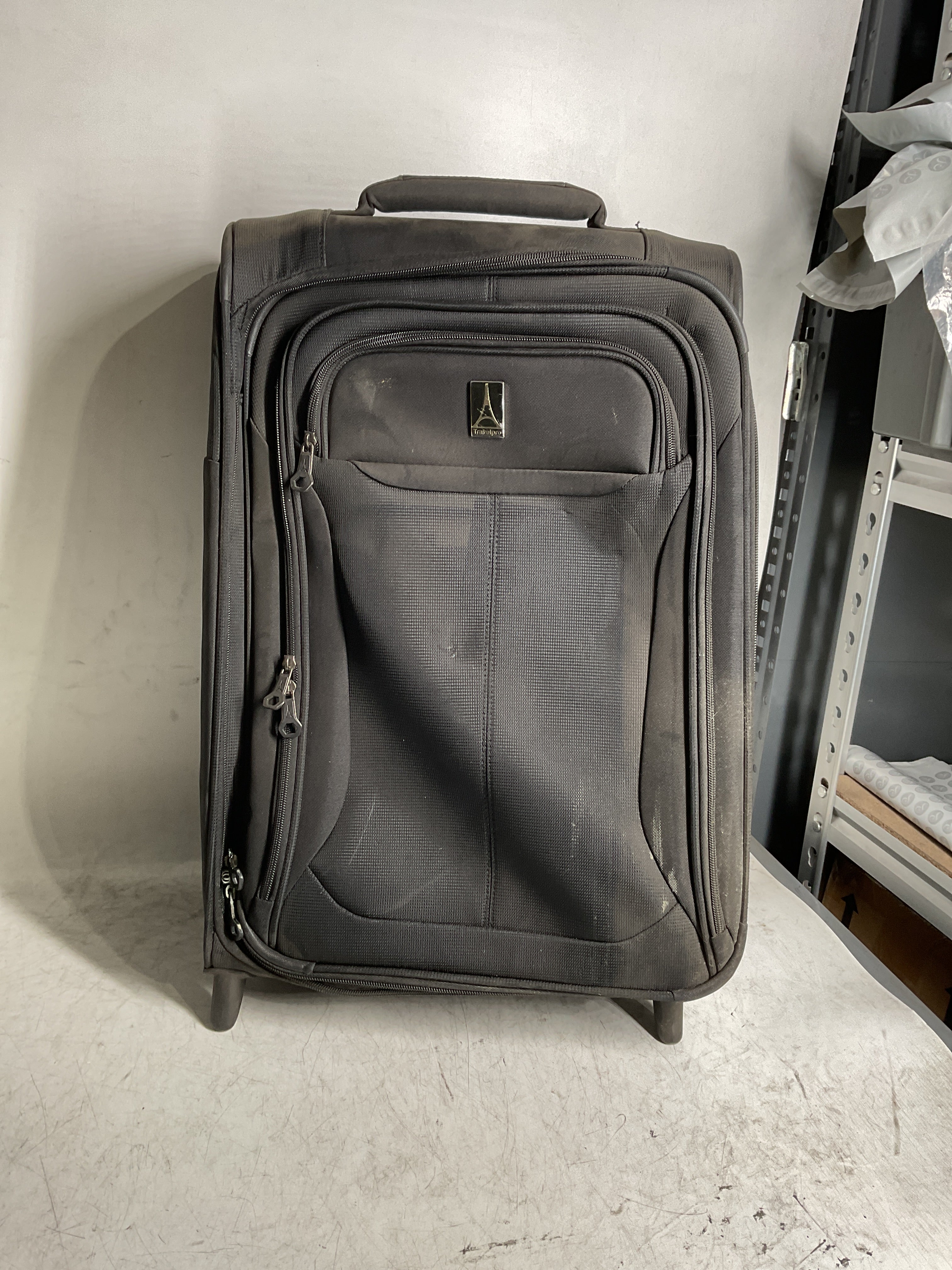 Travelpro Tourlite Softside Expandable Upright 2 Wheel Luggage, Lightweight Suitcase, Men and Women ( Black , Carry-on 22-Inch ) Black Carry On 22 Inch U19