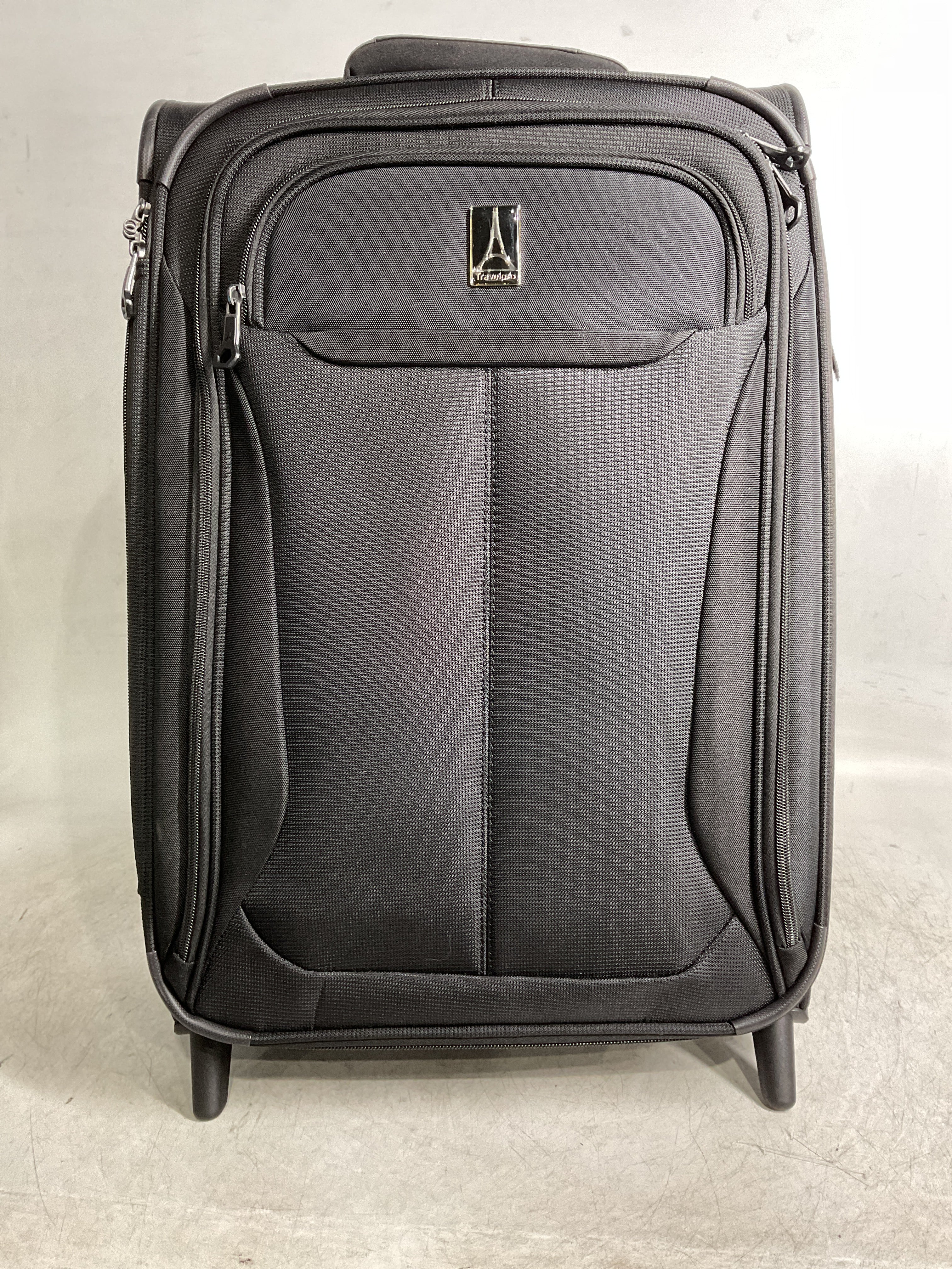 Travelpro Tourlite Softside Expandable Upright 2 Wheel Luggage, Lightweight Suitcase, Men and Women ( Black , Carry-on 22-Inch ) Black Carry On 22 Inch U20