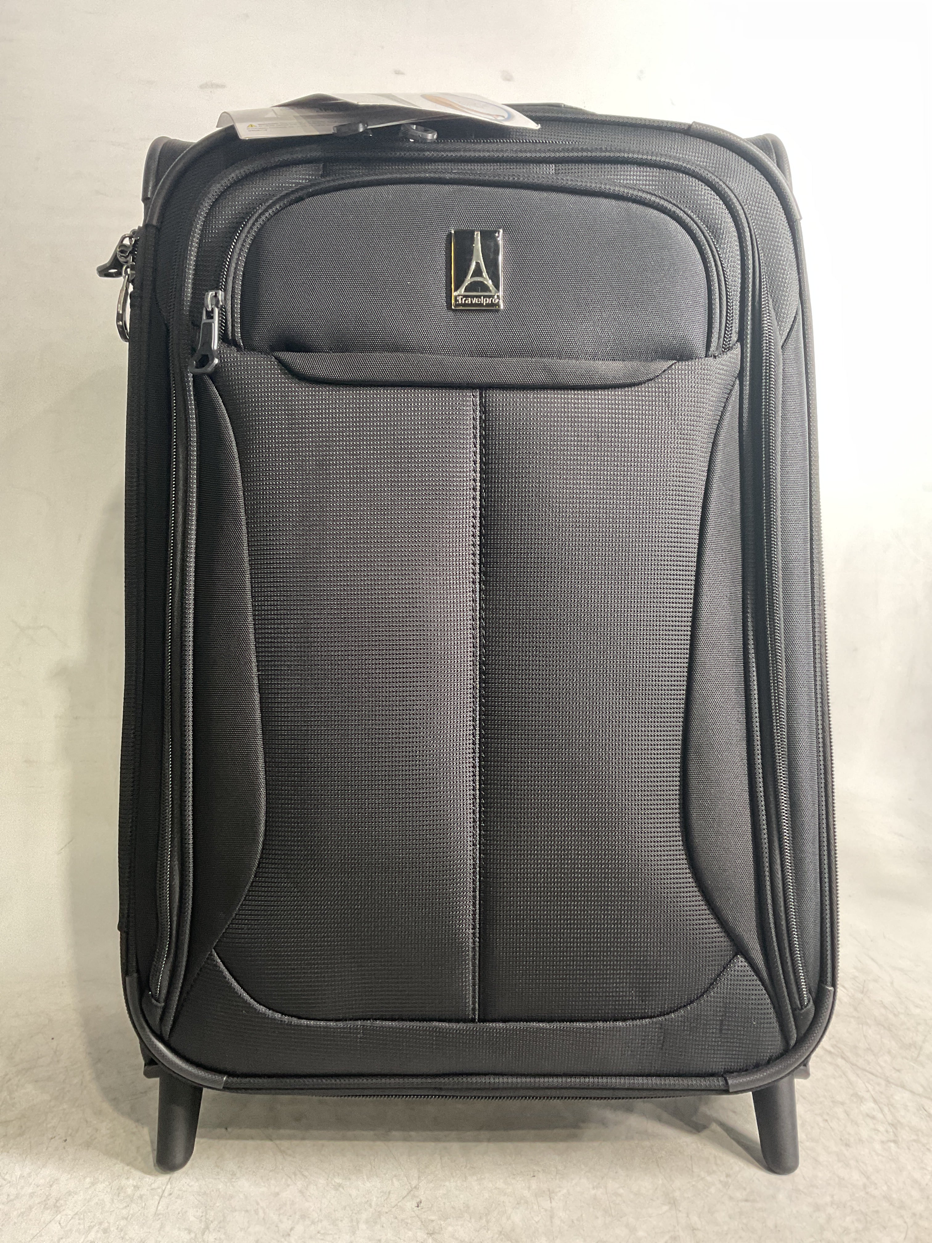 Travelpro Tourlite Softside Expandable Upright 2 Wheel Luggage, Lightweight Suitcase, Men and Women ( Black , Carry-on 22-Inch ) Black Carry On 22 Inch U21