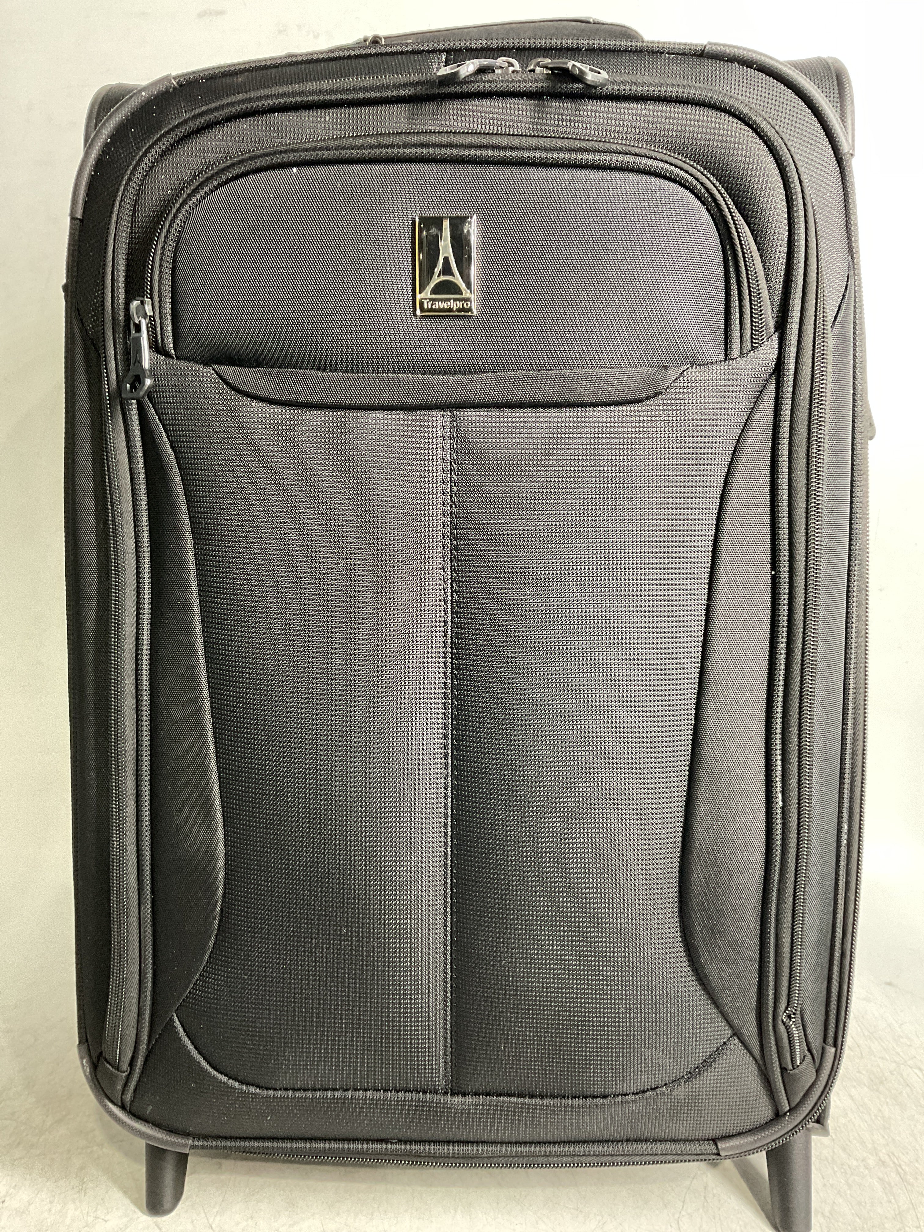Travelpro Tourlite Softside Expandable Upright 2 Wheel Luggage, Lightweight Suitcase, Men and Women ( Black , Carry-on 22-Inch ) Black Carry On 22 Inch U22