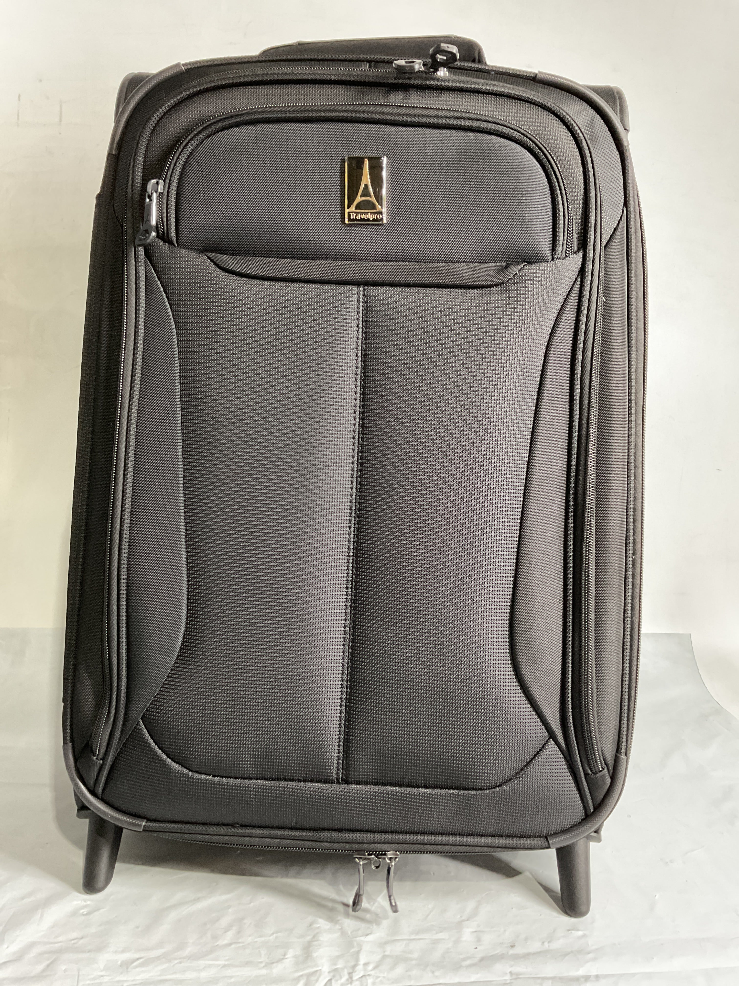 Travelpro Tourlite Softside Expandable Upright 2 Wheel Luggage, Lightweight Suitcase, Men and Women ( Black , Carry-on 22-Inch ) Black Carry On 22 Inch U24