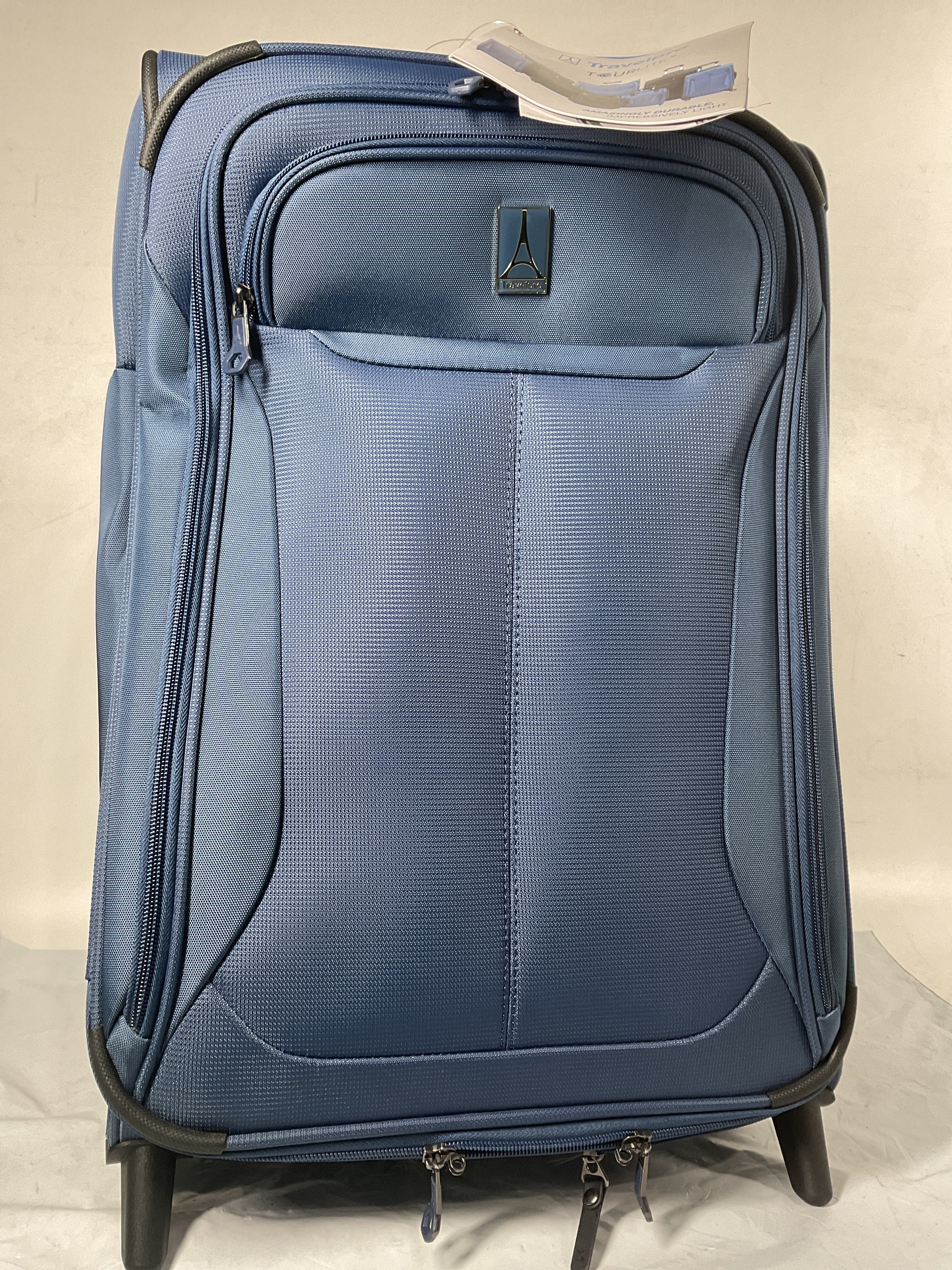 Travelpro Tourlite Softside Expandable Upright 2 Wheel Luggage, Lightweight Suitcase, Men and Women ( Blue , Carry-on 22-Inch ) Blue Carry On 22 Inch U7