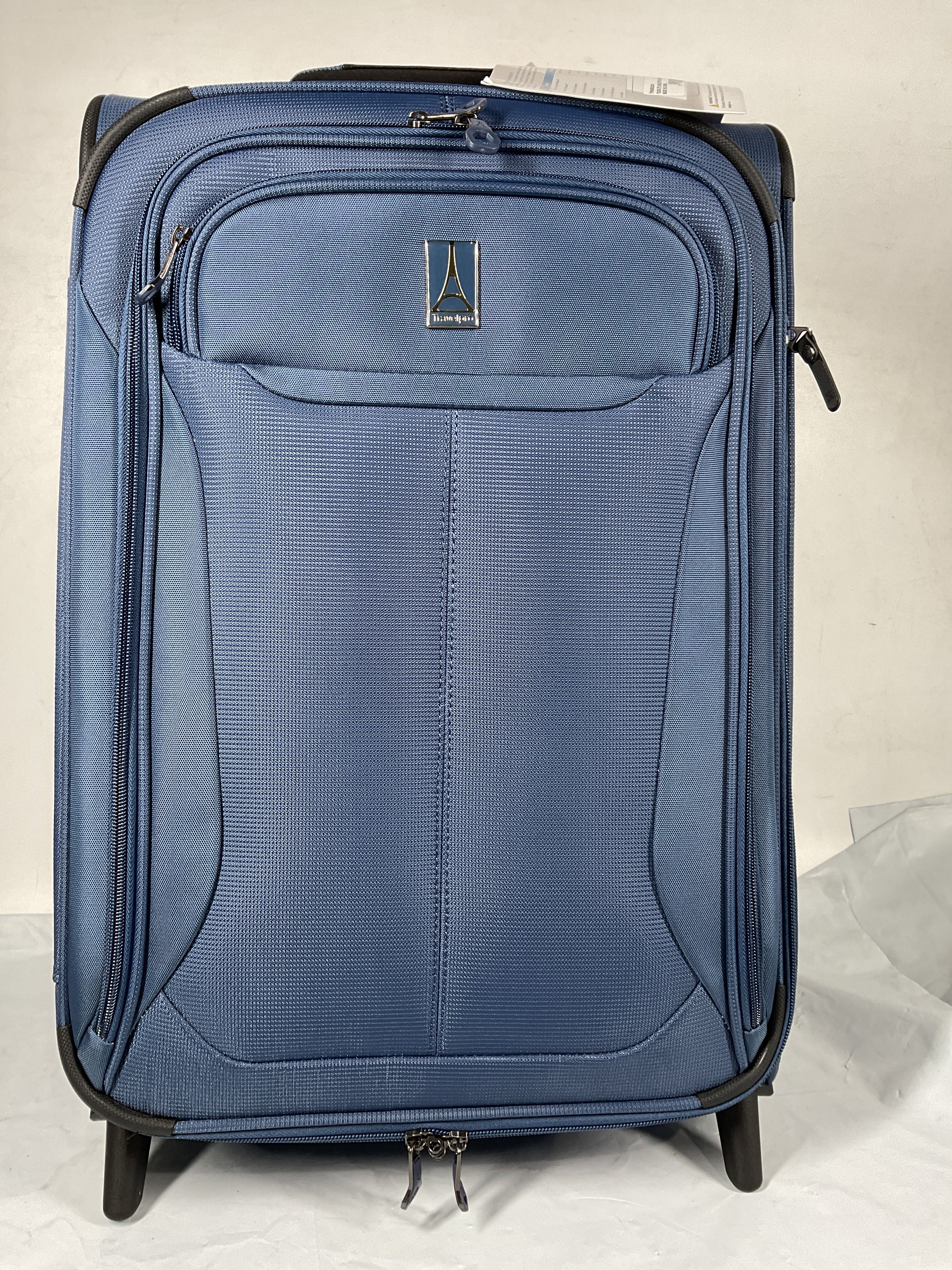 Travelpro Tourlite Softside Expandable Upright 2 Wheel Luggage, Lightweight Suitcase, Men and Women ( Blue , Carry-on 22-Inch ) Blue Carry On 22 Inch U9