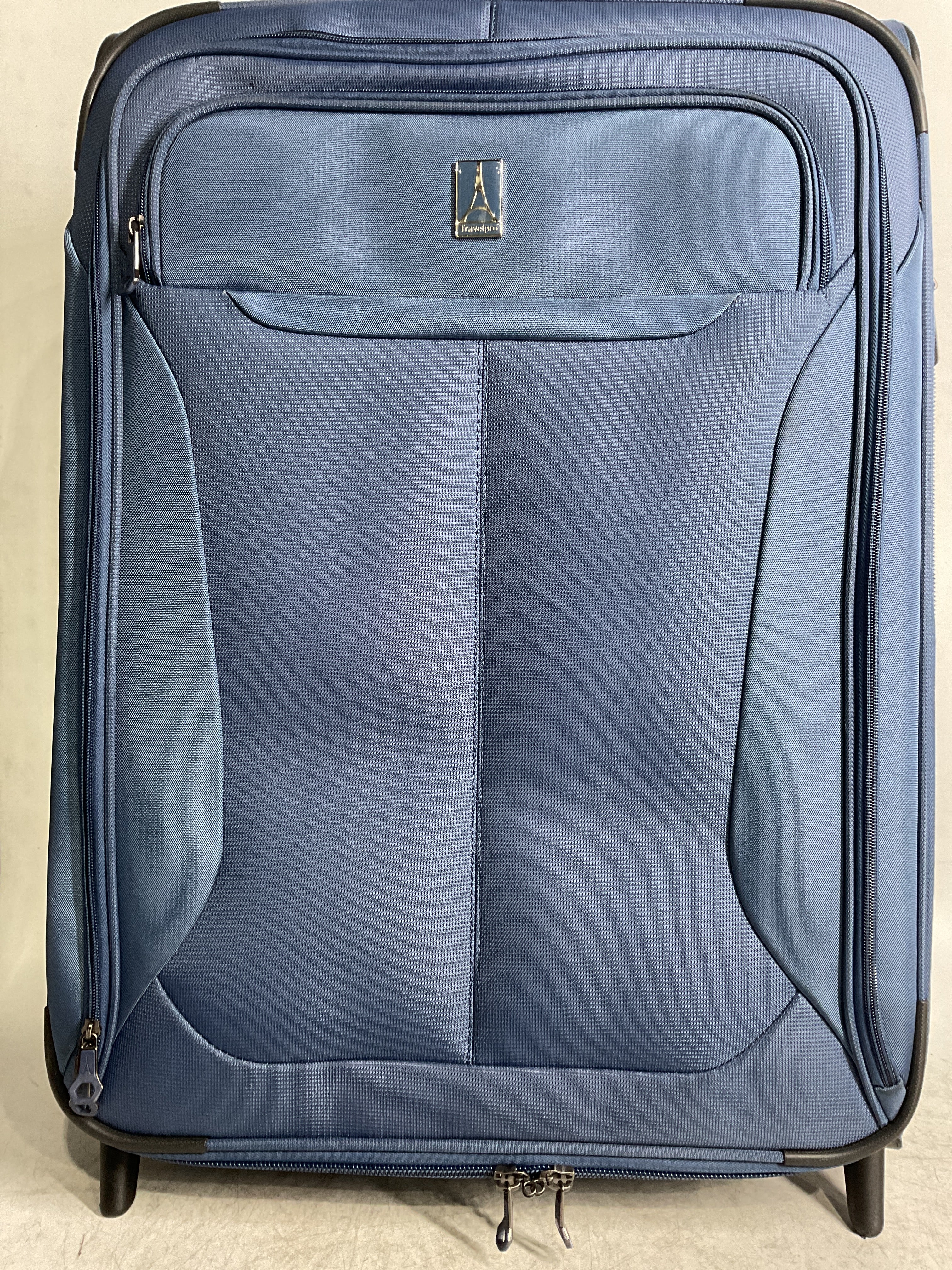 Travelpro Tourlite Softside Expandable Upright 2 Wheel Luggage, Lightweight Suitcase, Men and Women ( Blue , Checked-Medium 26-Inch ) Blue Checked Medium 26 Inch U6