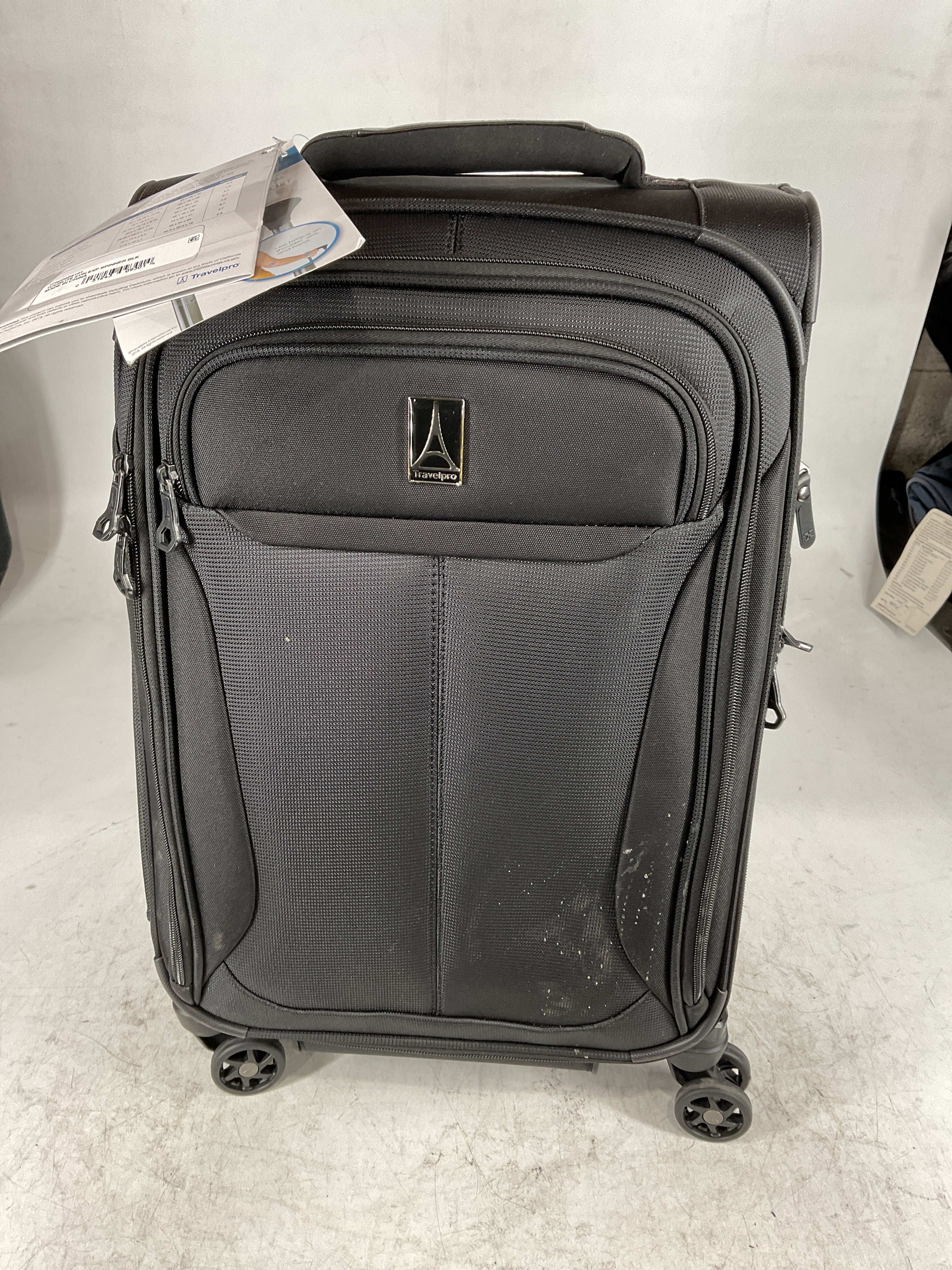 Travelpro Tourlite Softside Expandable Luggage with 4 Spinner Wheels, Lightweight Suitcase, Men and Women Black Carry On 21 Inch U13