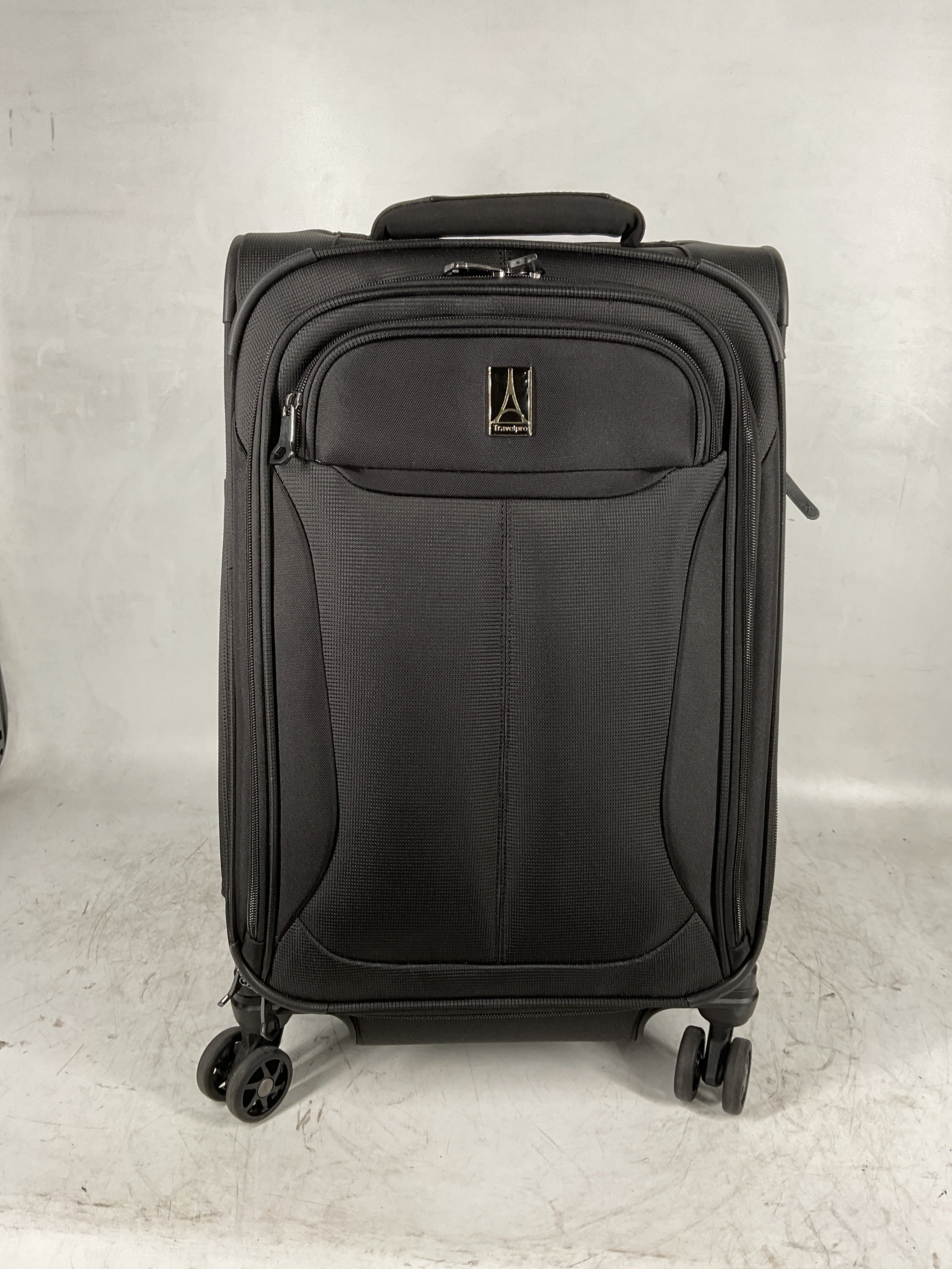 Travelpro Tourlite Softside Expandable Luggage with 4 Spinner Wheels, Lightweight Suitcase, Men and Women ( Black , Carry-On 21-Inch ) Black Carry On 21 Inch U34