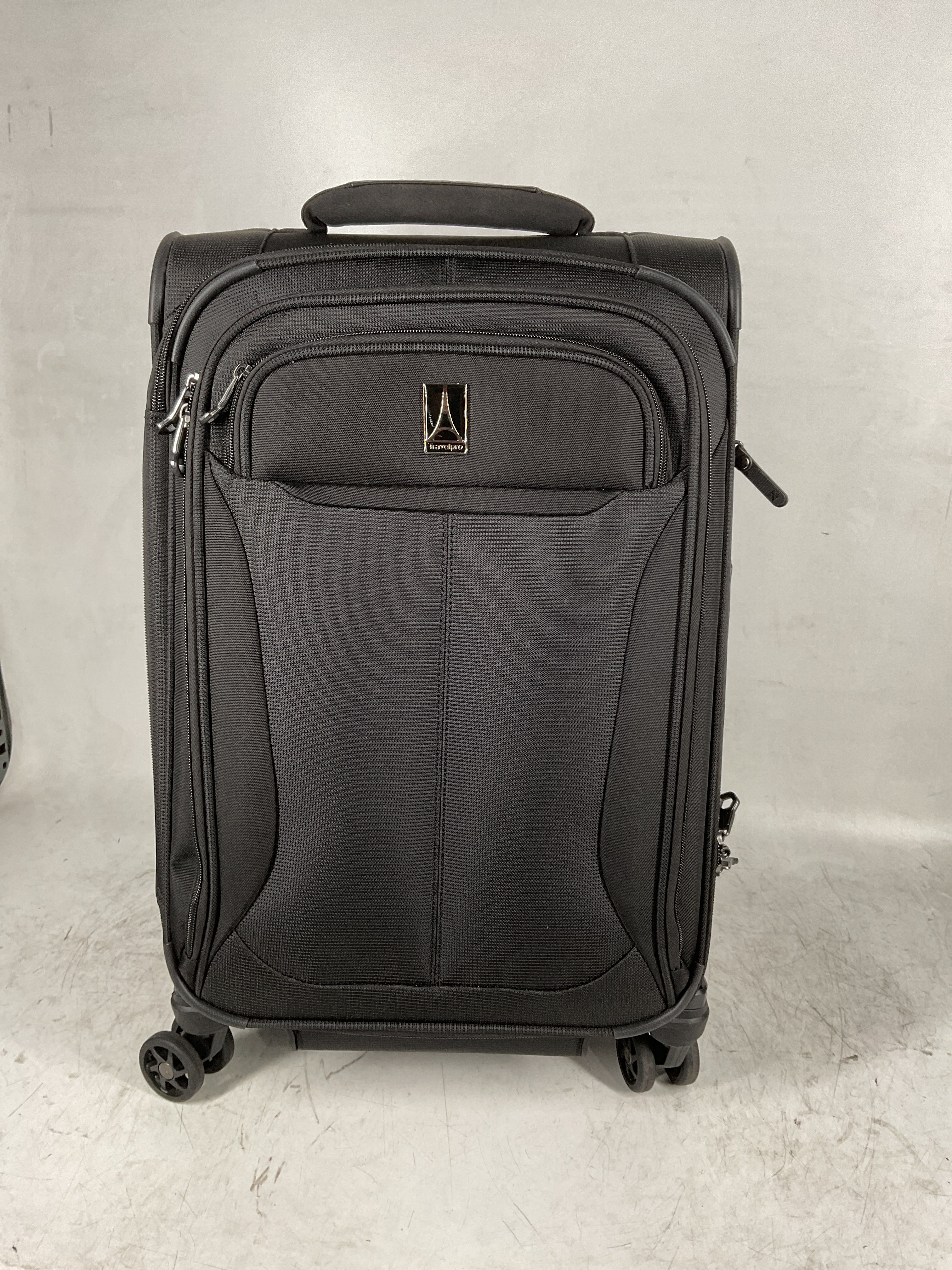 Travelpro Tourlite Softside Expandable Luggage with 4 Spinner Wheels, Lightweight Suitcase, Men and Women ( Black , Carry-On 21-Inch ) Black Carry On 21 Inch U35