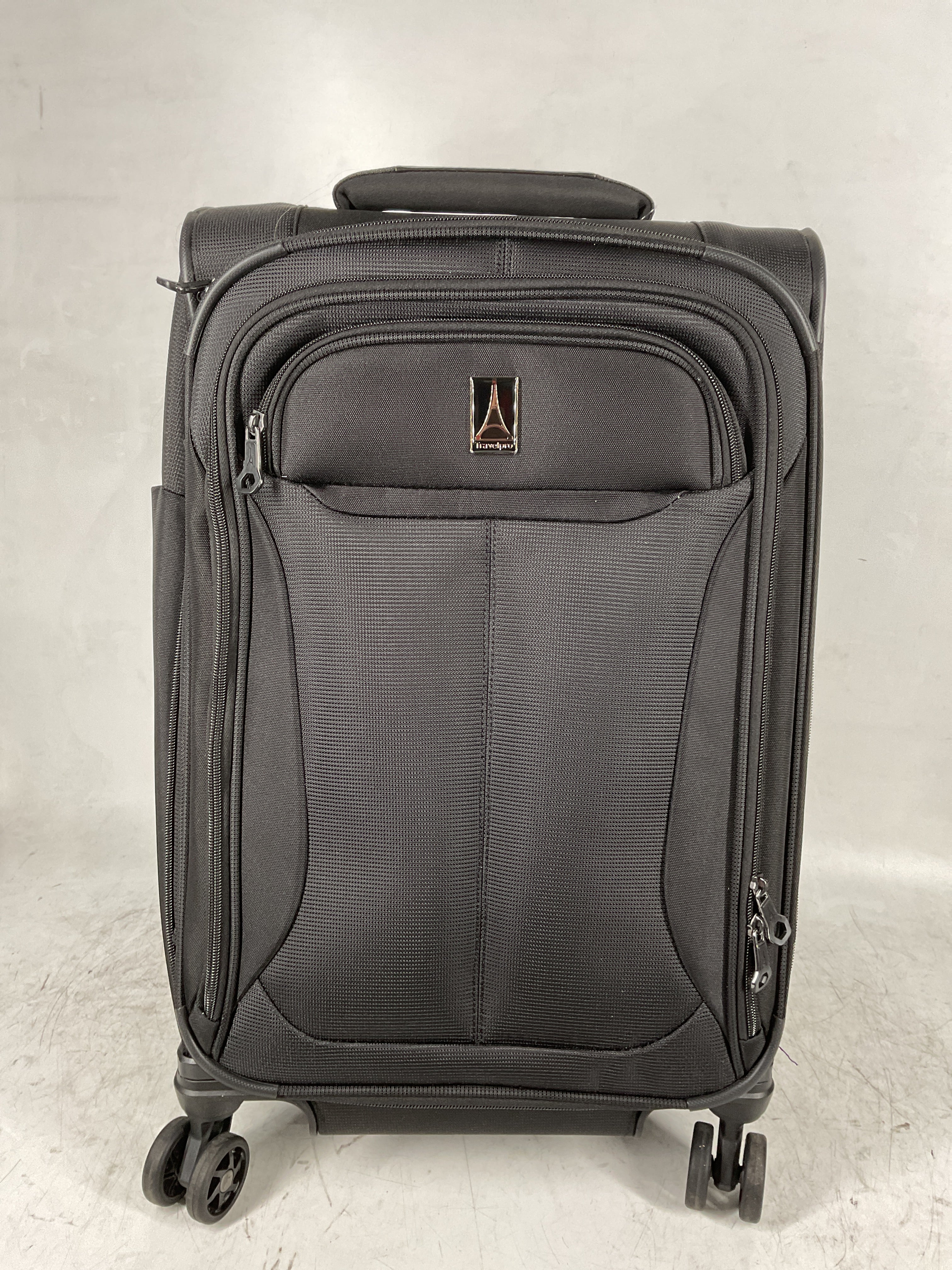 Travelpro Tourlite Softside Expandable Luggage with 4 Spinner Wheels, Lightweight Suitcase, Men and Women ( Black , Carry-On 21-Inch ) Black Carry On 21 Inch U36