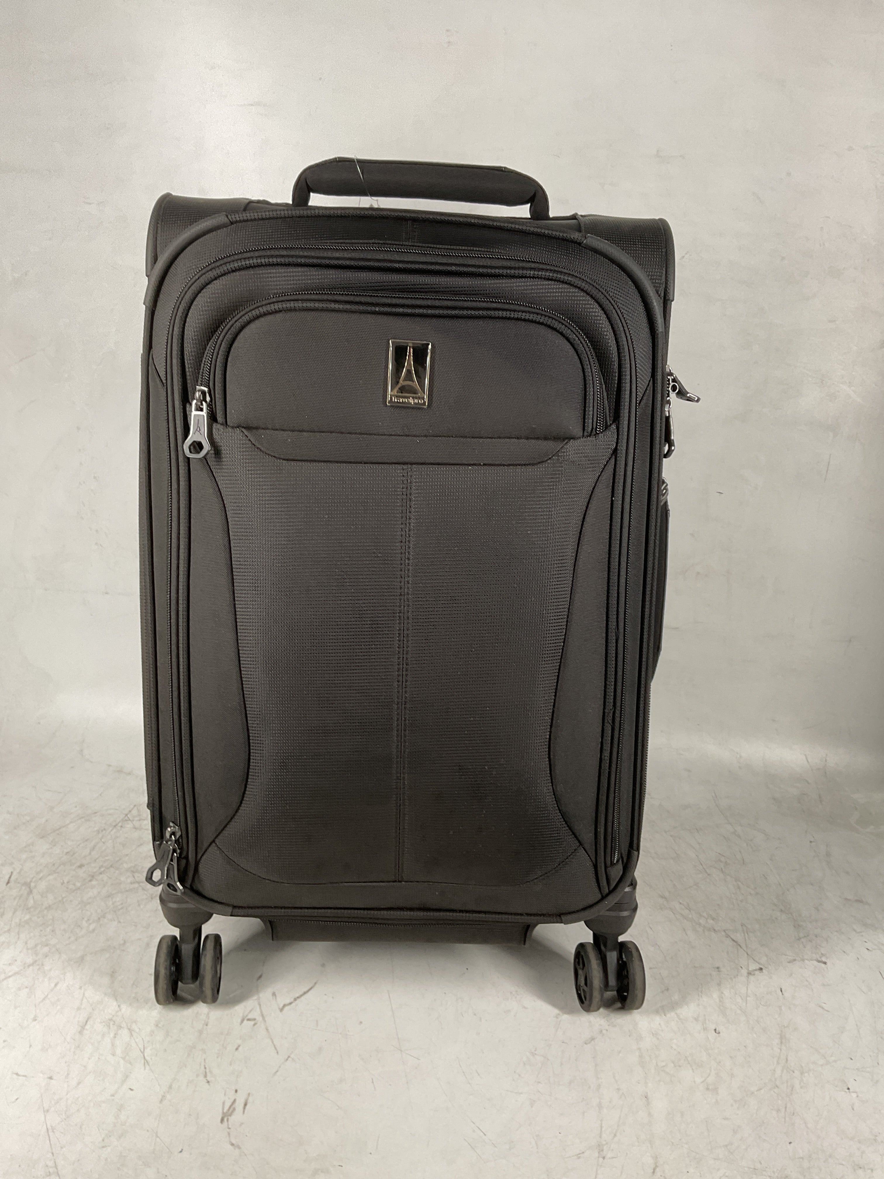 Travelpro Tourlite Softside Expandable Luggage with 4 Spinner Wheels, Lightweight Suitcase, Men and Women ( Black , Carry-On 21-Inch ) Black Carry On 21 Inch U37