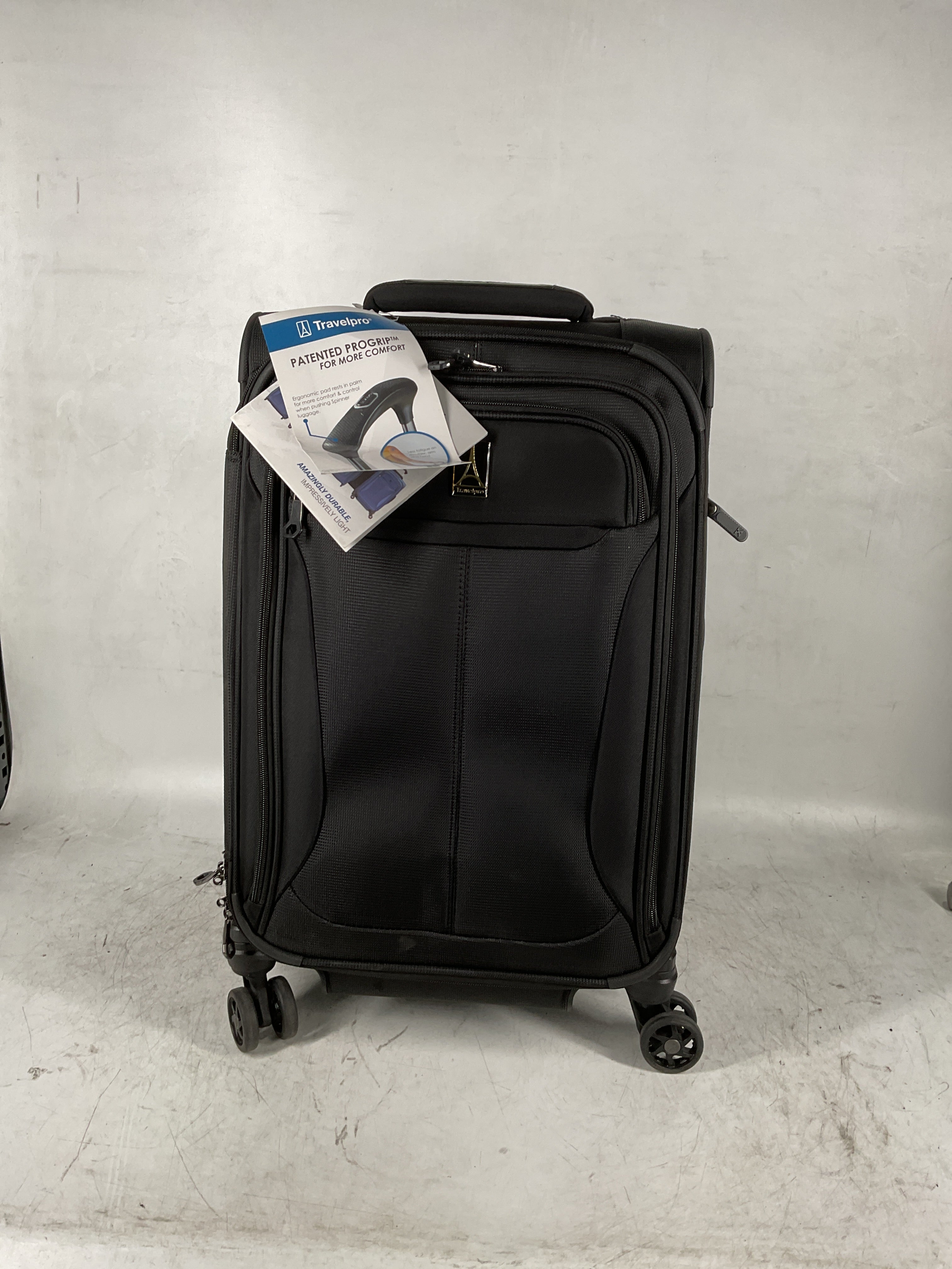 Travelpro Tourlite Softside Expandable Luggage with 4 Spinner Wheels, Lightweight Suitcase, Men and Women ( Black , Carry-On 21-Inch ) Black Carry On 21 Inch U38