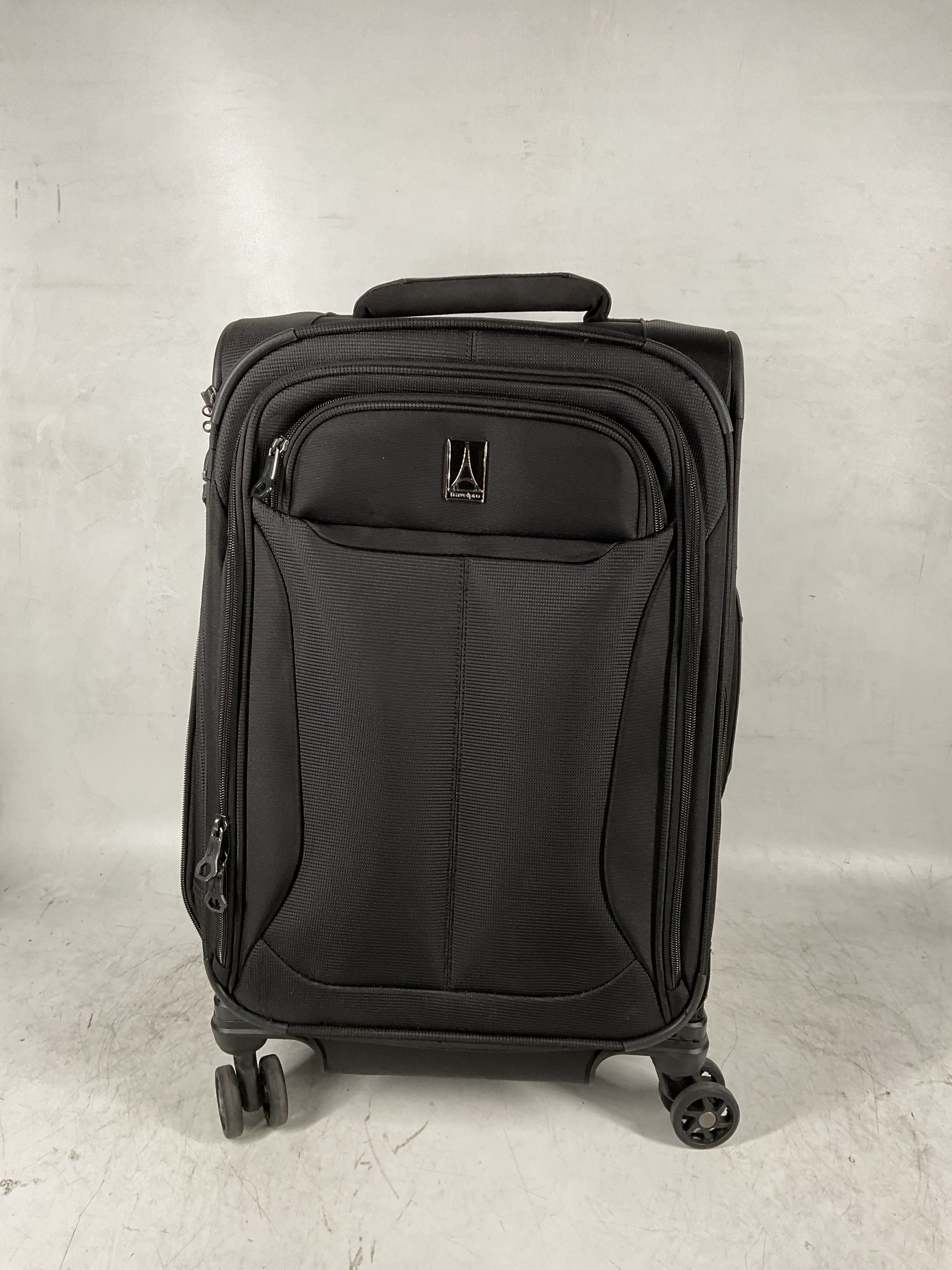 Travelpro Tourlite Softside Expandable Luggage with 4 Spinner Wheels, Lightweight Suitcase, Men and Women ( Black , Carry-On 21-Inch ) Black Carry On 21 Inch U39
