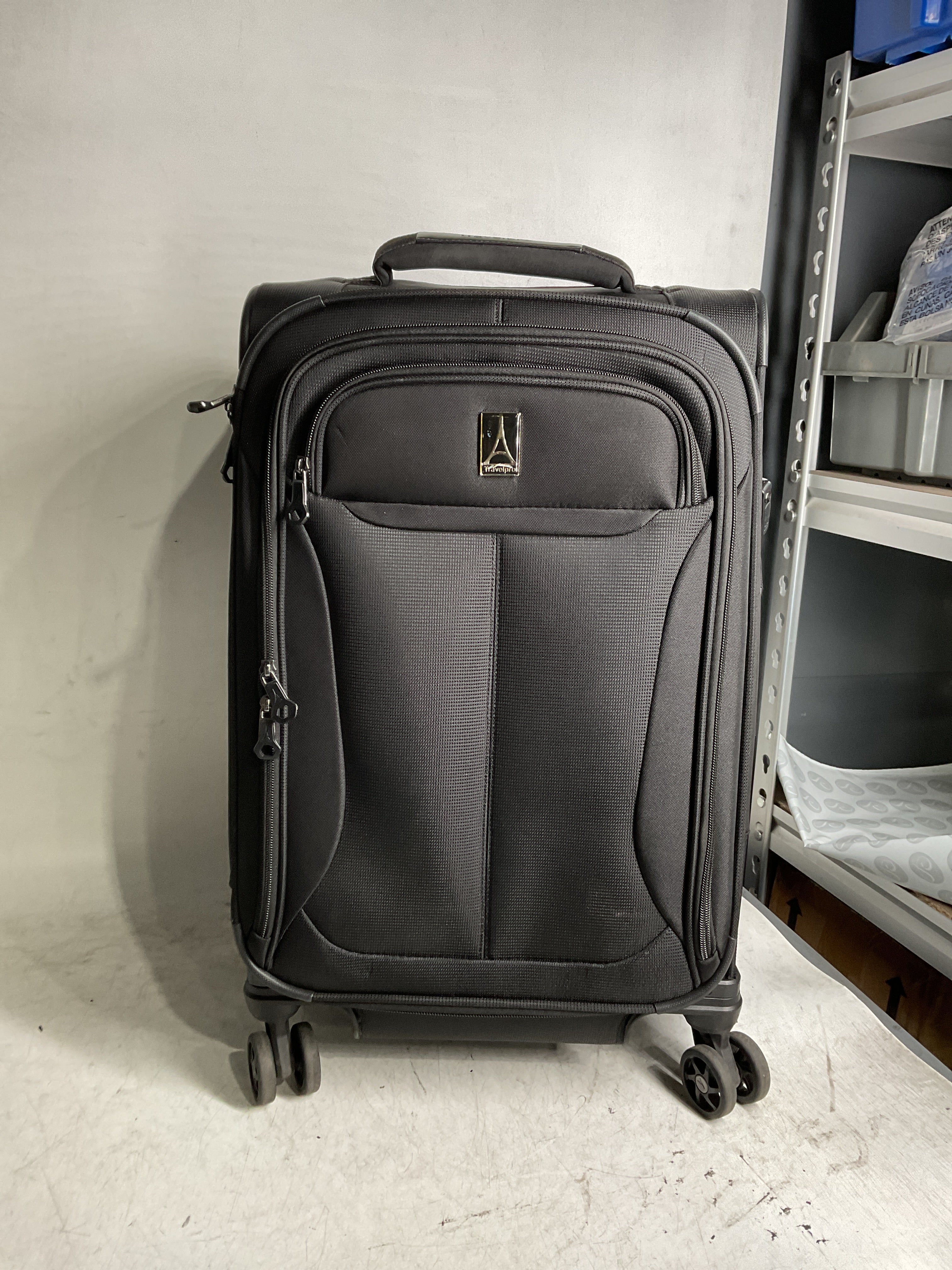 Travelpro Tourlite Softside Expandable Luggage with 4 Spinner Wheels, Lightweight Suitcase, Men and Women ( Black , Carry-On 21-Inch ) Black Carry On 21 Inch U51