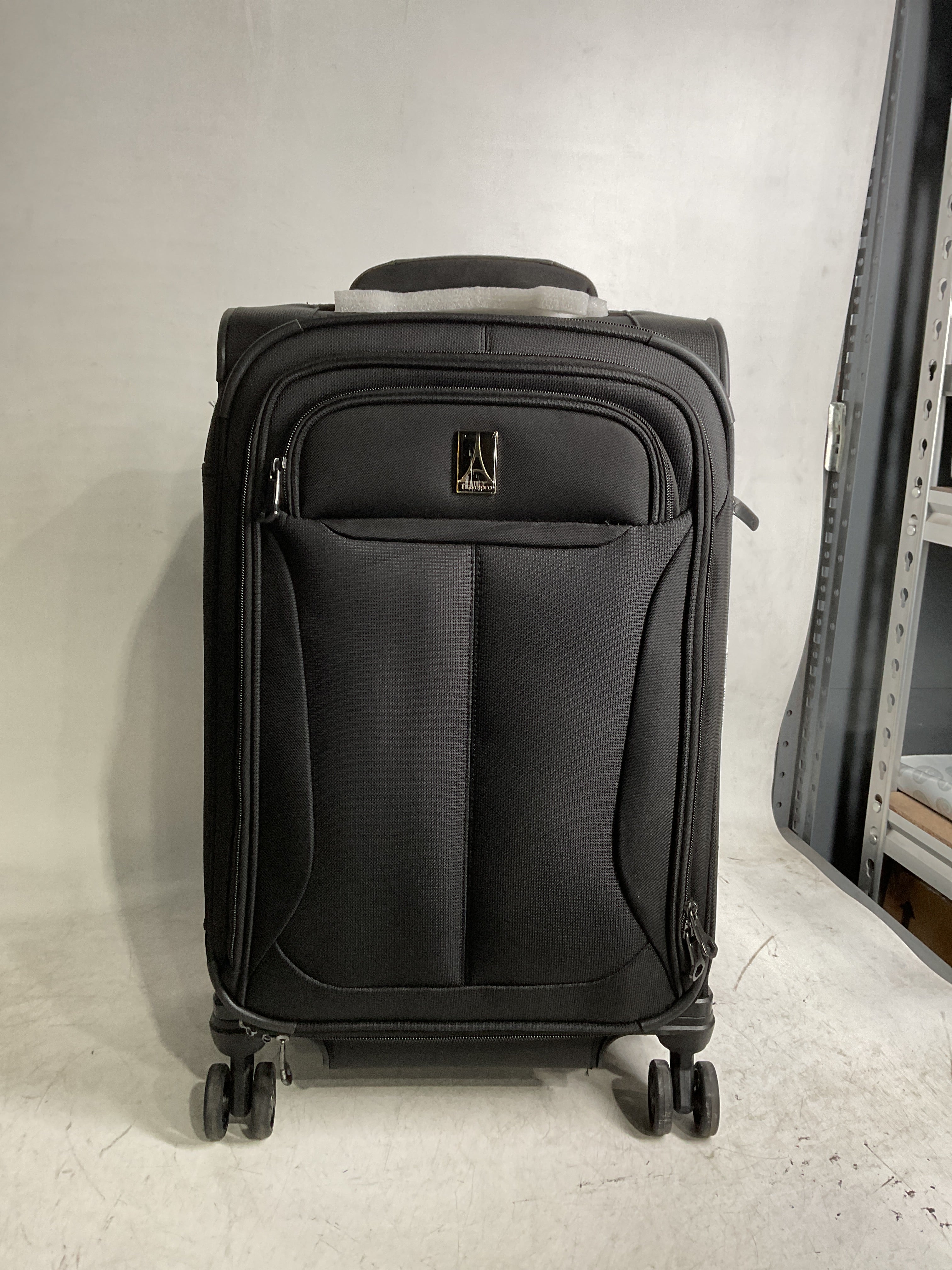 Travelpro Tourlite Softside Expandable Luggage with 4 Spinner Wheels, Lightweight Suitcase, Men and Women ( Black , Carry-On 21-Inch ) Black Carry On 21 Inch U54