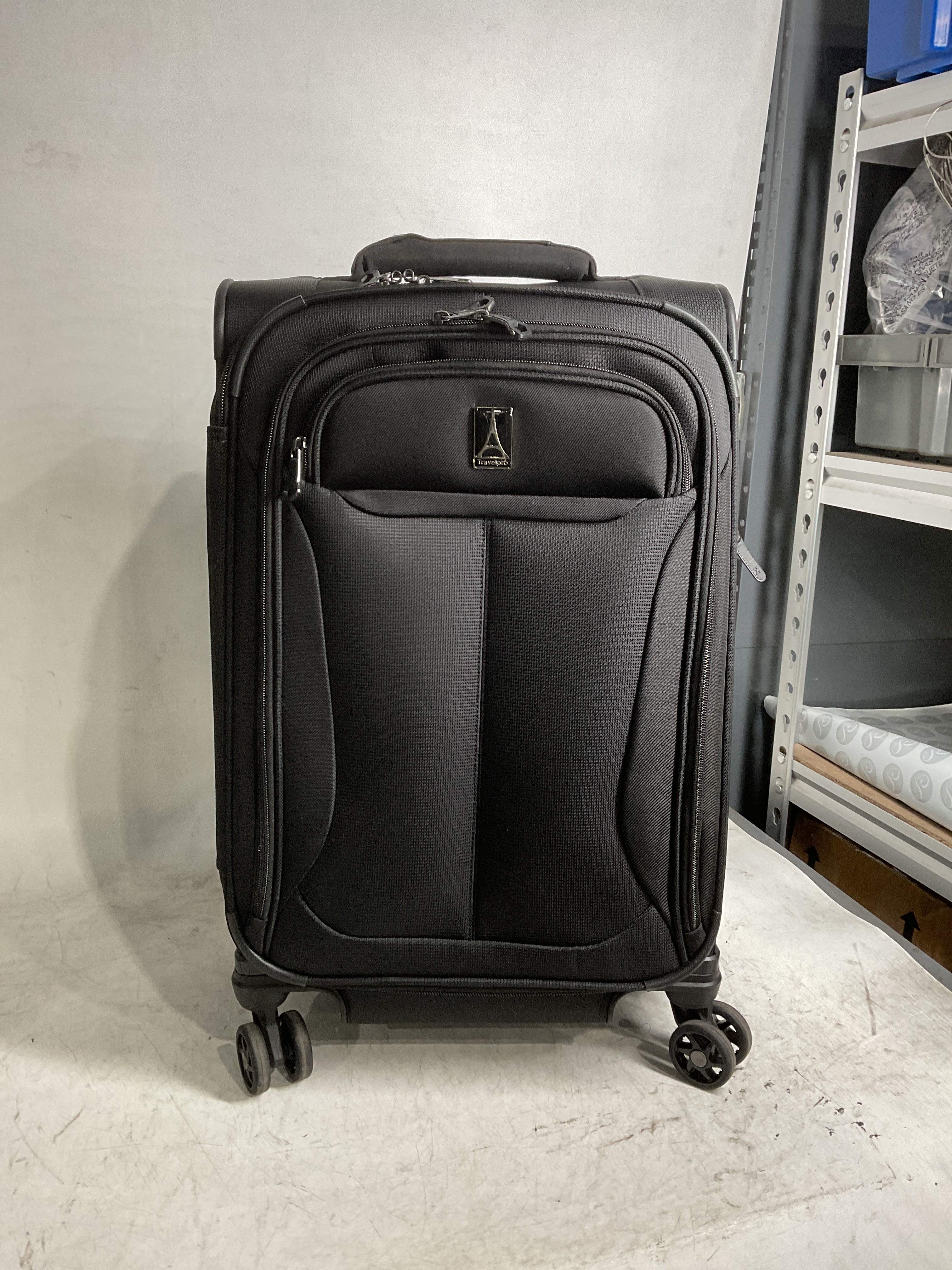 Travelpro Tourlite Softside Expandable Luggage with 4 Spinner Wheels, Lightweight Suitcase, Men and Women ( Black , Carry-On 21-Inch ) Black Carry On 21 Inch U55