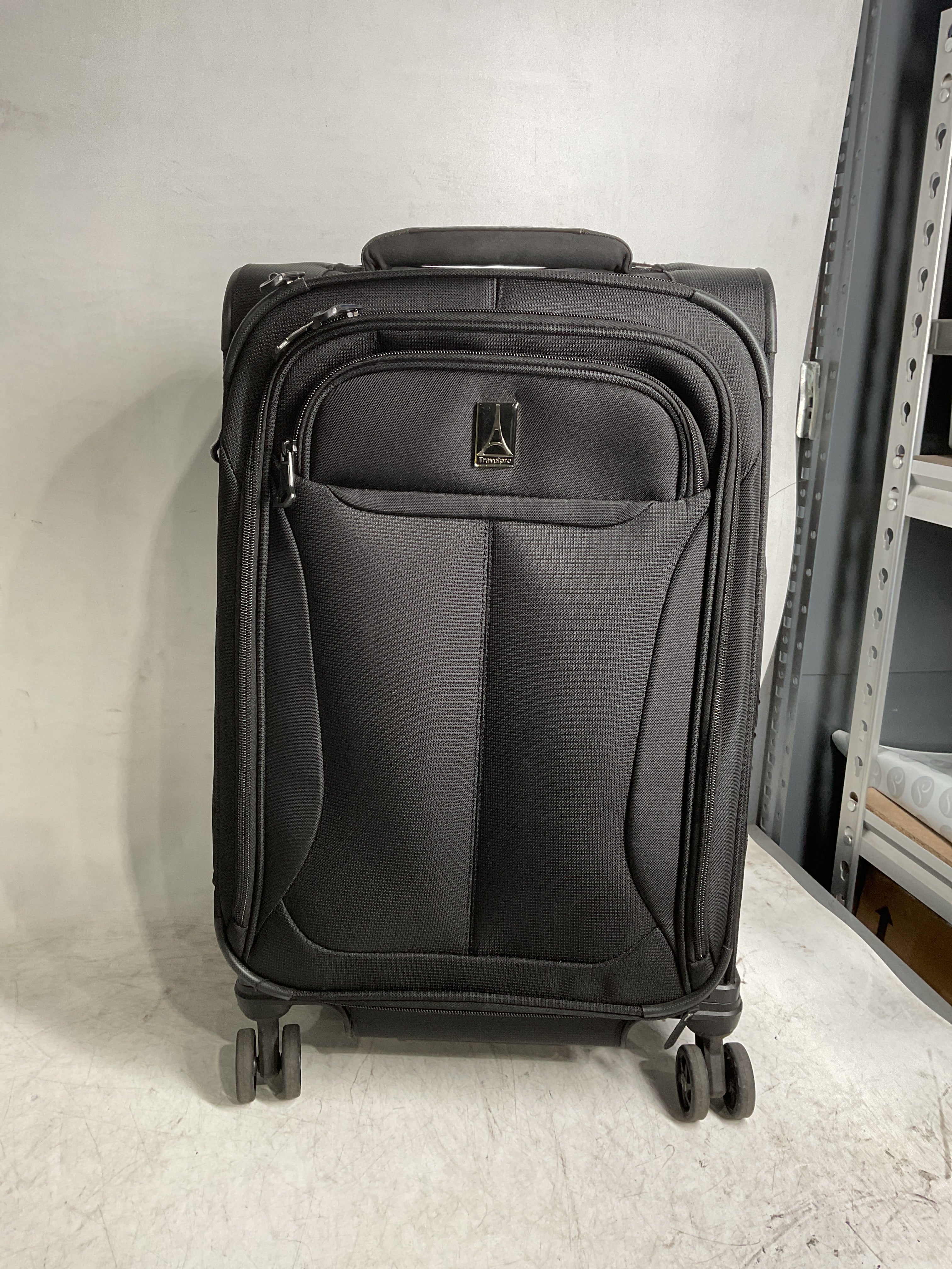 Travelpro Tourlite Softside Expandable Luggage with 4 Spinner Wheels, Lightweight Suitcase, Men and Women ( Black , Carry-On 21-Inch ) Black Carry On 21 Inch U56