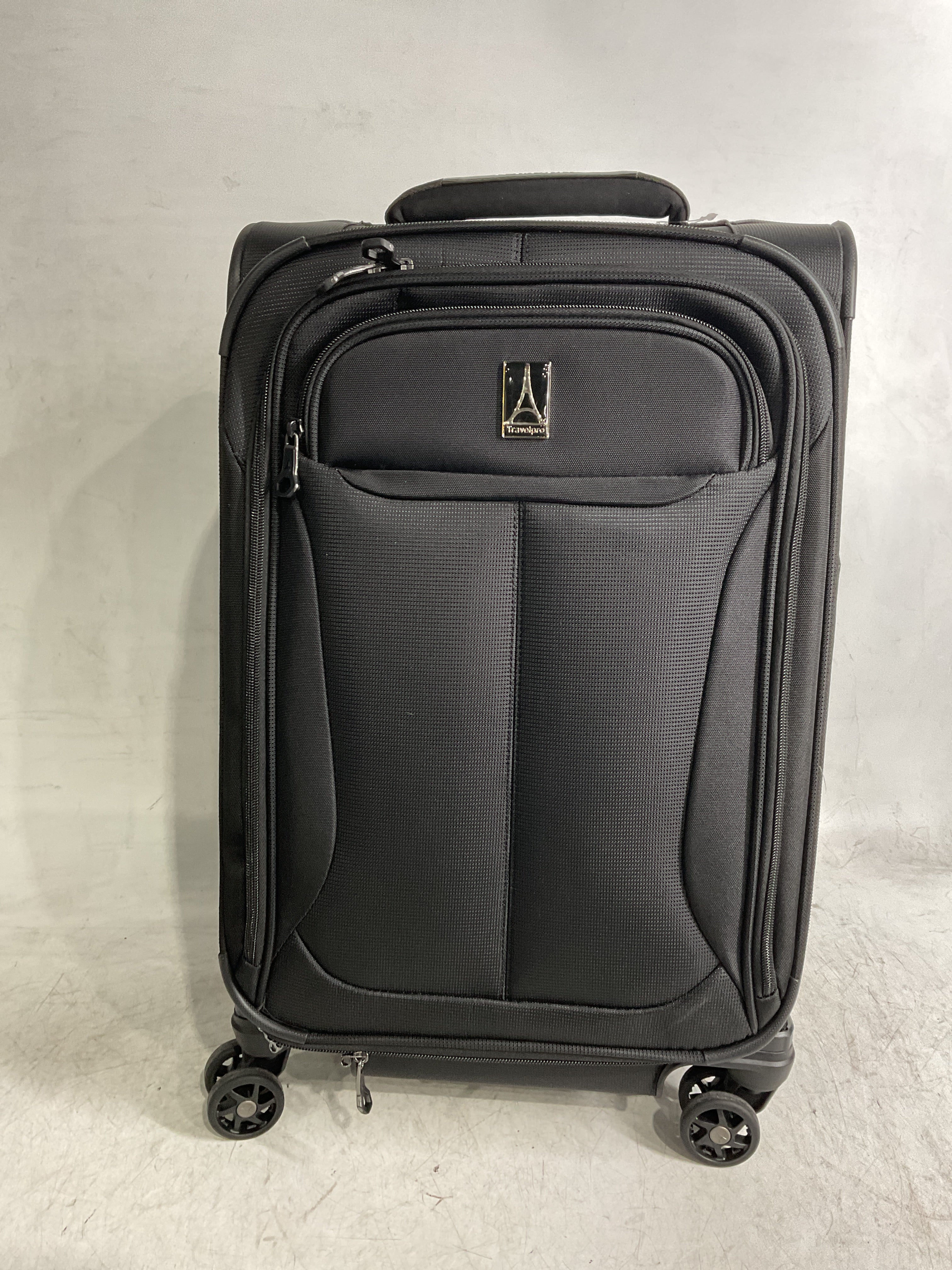 Travelpro Tourlite Softside Expandable Luggage with 4 Spinner Wheels, Lightweight Suitcase, Men and Women ( Black , Carry-On 21-Inch ) Black Carry On 21 Inch U59