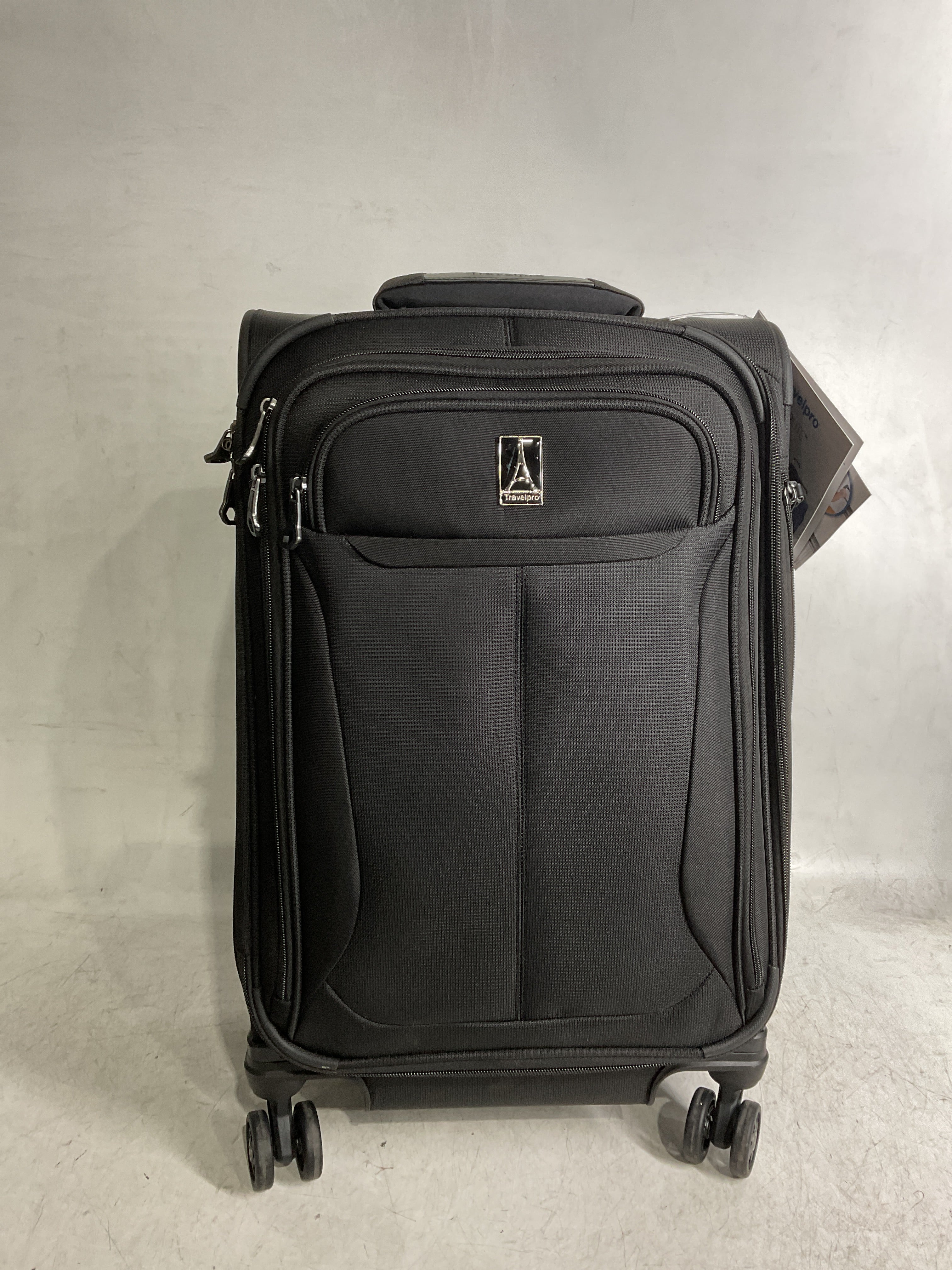 Travelpro Tourlite Softside Expandable Luggage with 4 Spinner Wheels, Lightweight Suitcase, Men and Women ( Black , Carry-On 21-Inch ) Black Carry On 21 Inch U62