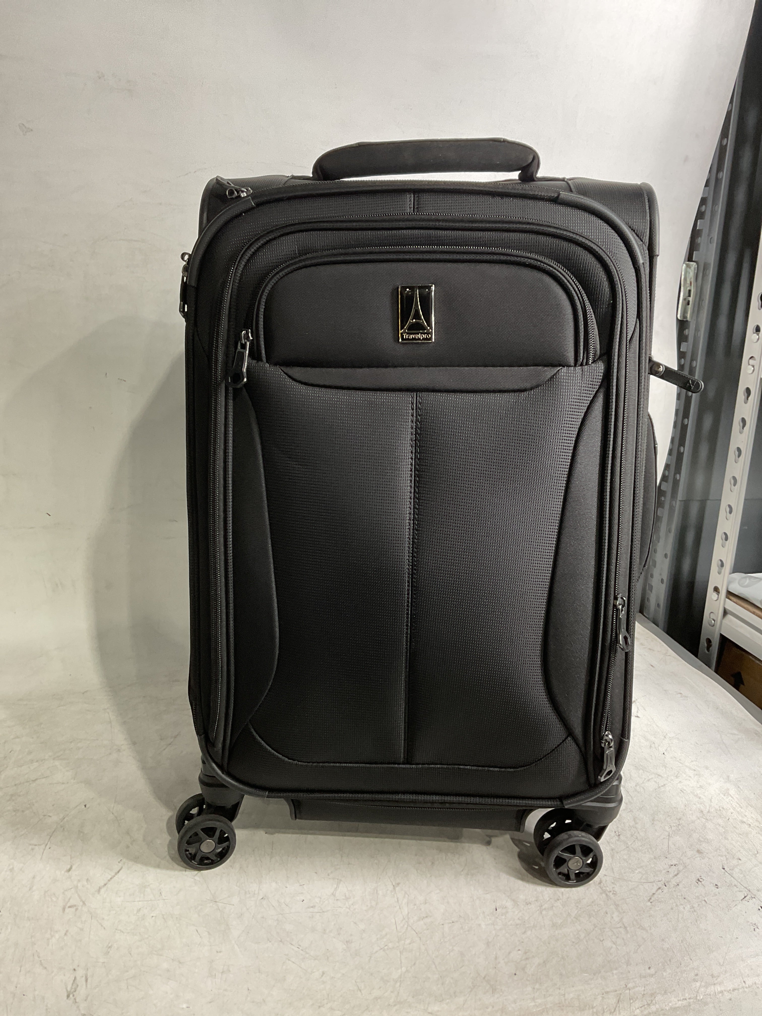Travelpro Tourlite Softside Expandable Luggage with 4 Spinner Wheels, Lightweight Suitcase, Men and Women ( Black , Carry-On 21-Inch ) Black Carry On 21 Inch U63