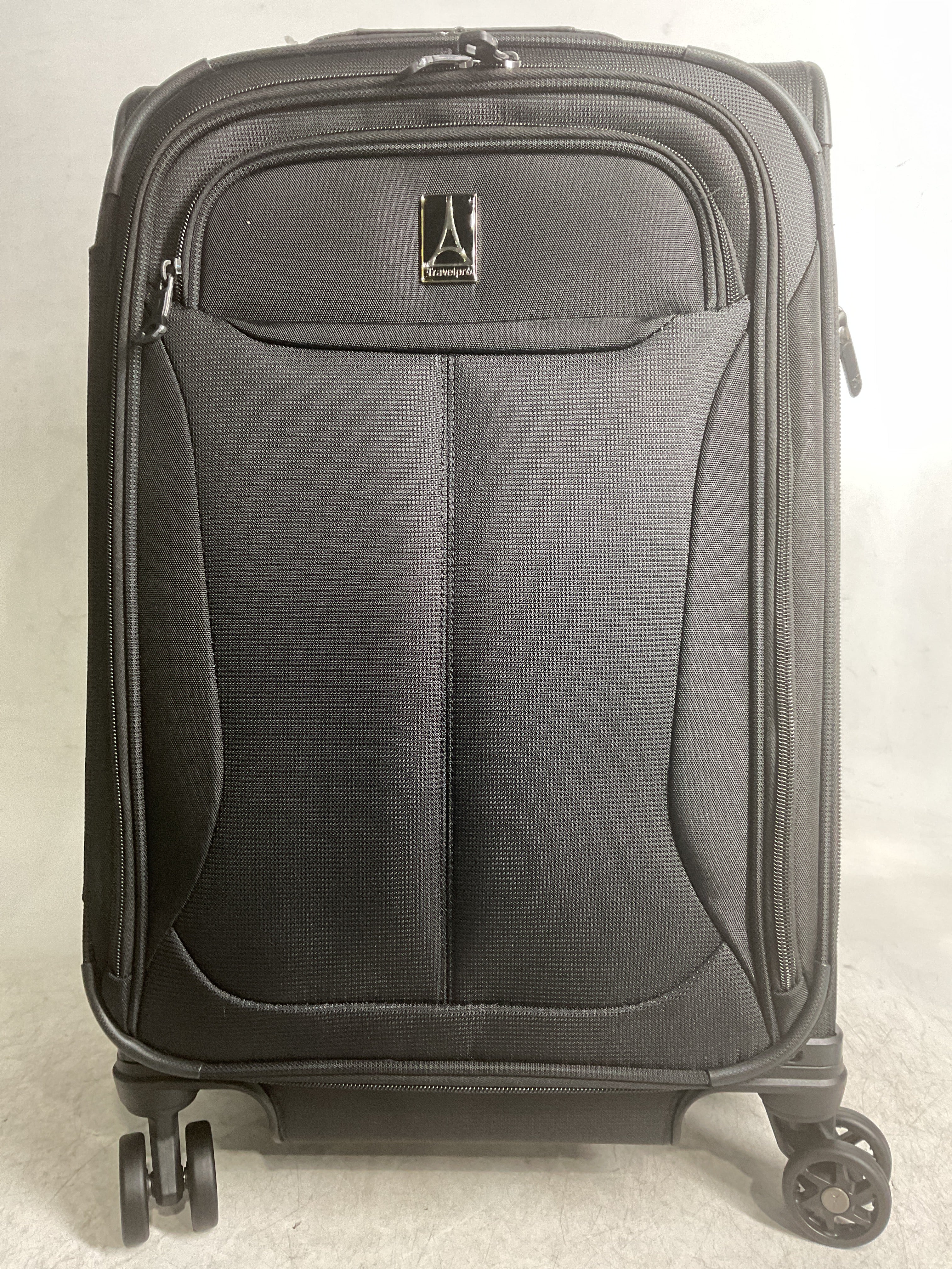Travelpro Tourlite Softside Expandable Luggage with 4 Spinner Wheels, Lightweight Suitcase, Men and Women ( Black , Carry-On 21-Inch ) Black Carry On 21 Inch U66