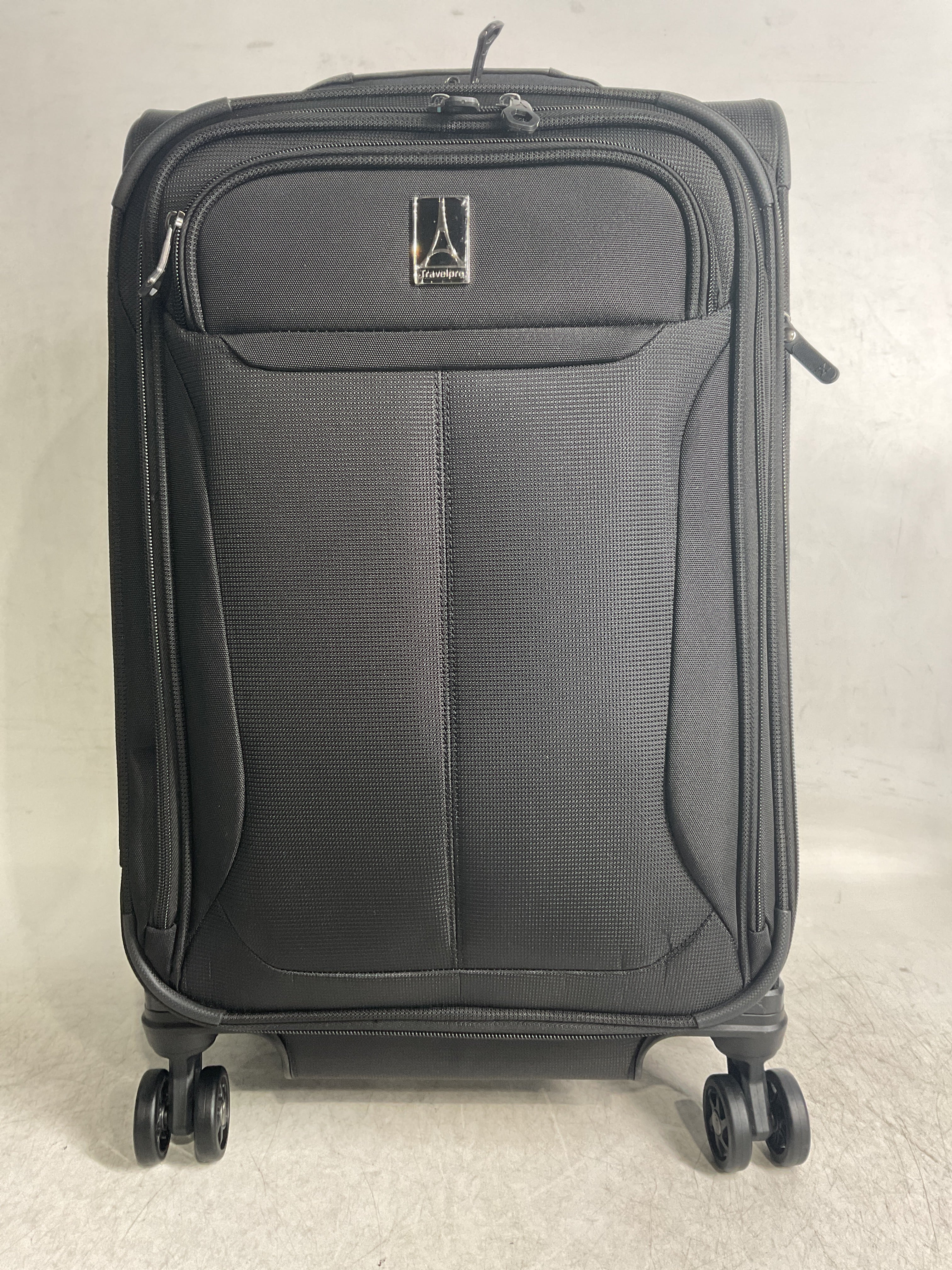 Travelpro Tourlite Softside Expandable Luggage with 4 Spinner Wheels, Lightweight Suitcase, Men and Women ( Black , Carry-On 21-Inch ) Black Carry On 21 Inch U68