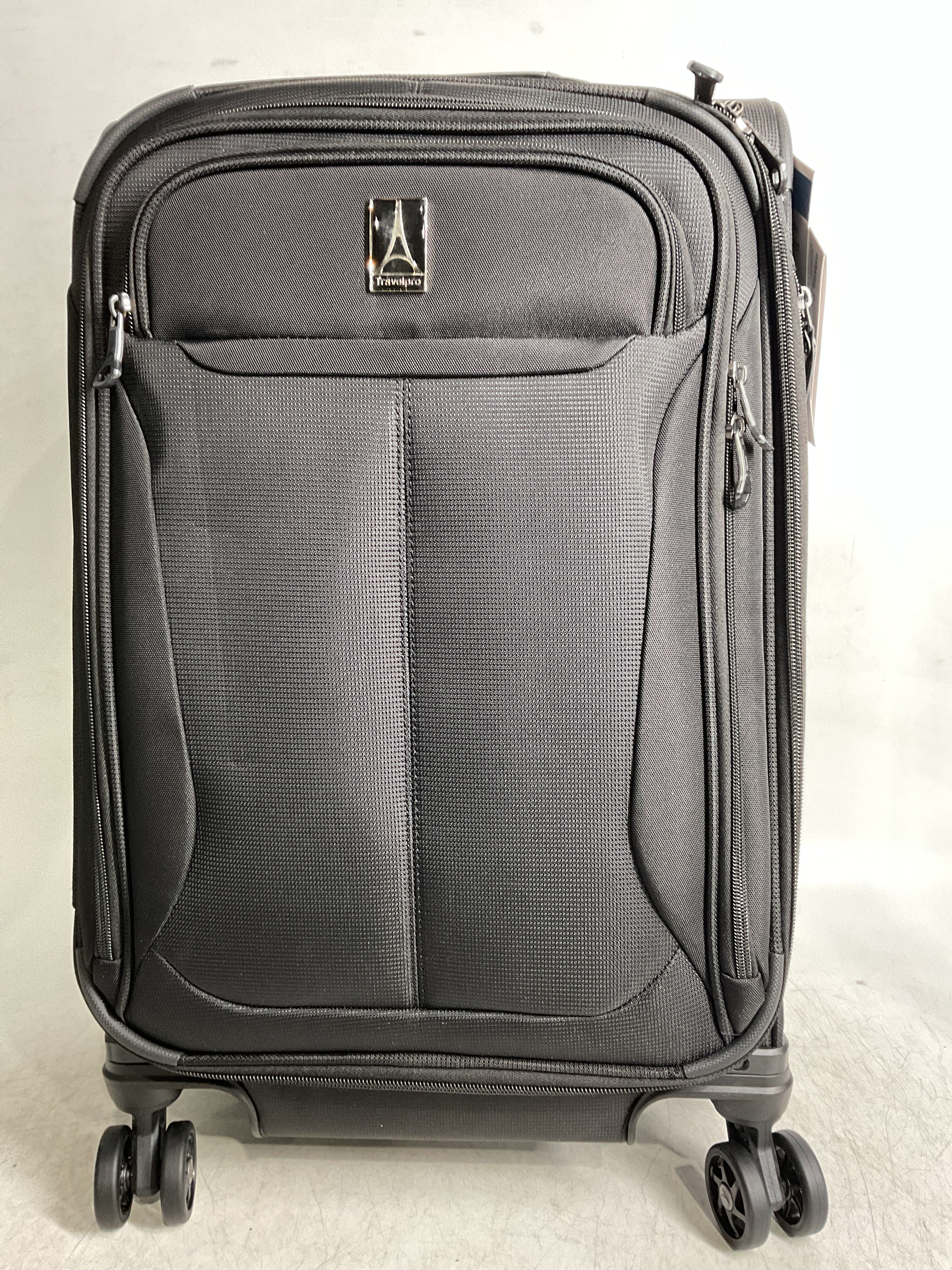 Travelpro Tourlite Softside Expandable Luggage with 4 Spinner Wheels, Lightweight Suitcase, Men and Women ( Black , Carry-On 21-Inch ) Black Carry On 21 Inch U70