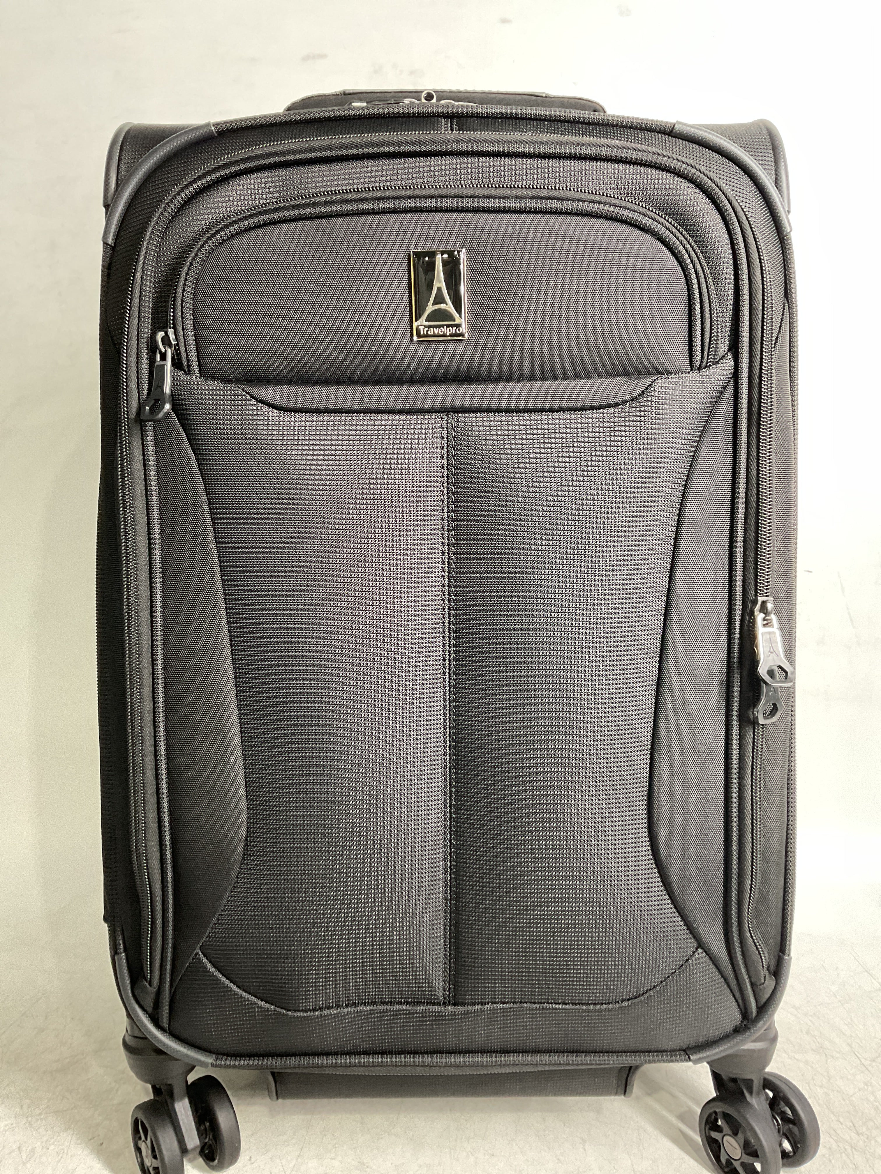 Travelpro Tourlite Softside Expandable Luggage with 4 Spinner Wheels, Lightweight Suitcase, Men and Women ( Black , Carry-On 21-Inch ) Black Carry On 21 Inch U71