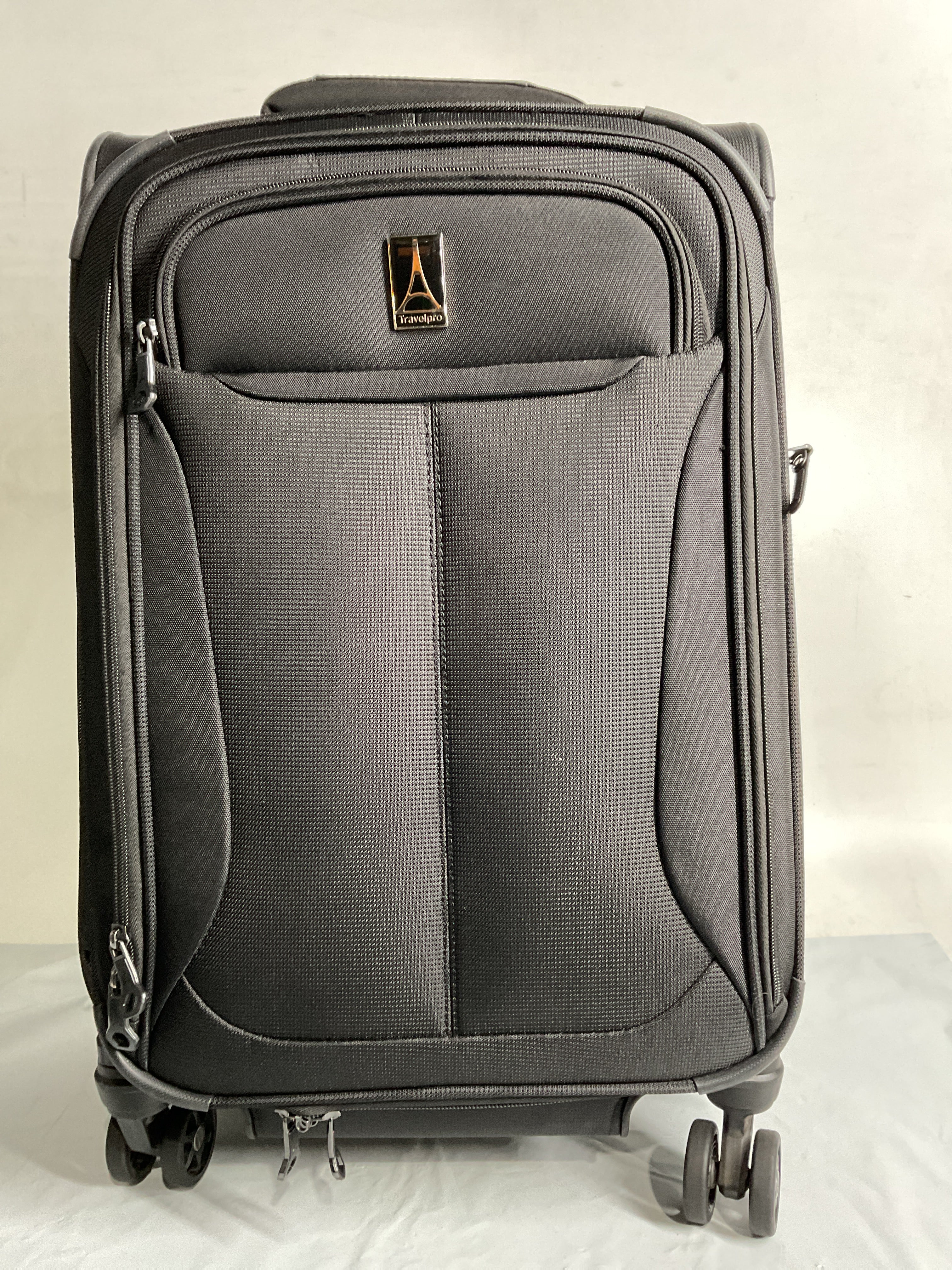 Travelpro Tourlite Softside Expandable Luggage with 4 Spinner Wheels, Lightweight Suitcase, Men and Women ( Black , Carry-On 21-Inch ) Black Carry On 21 Inch U76